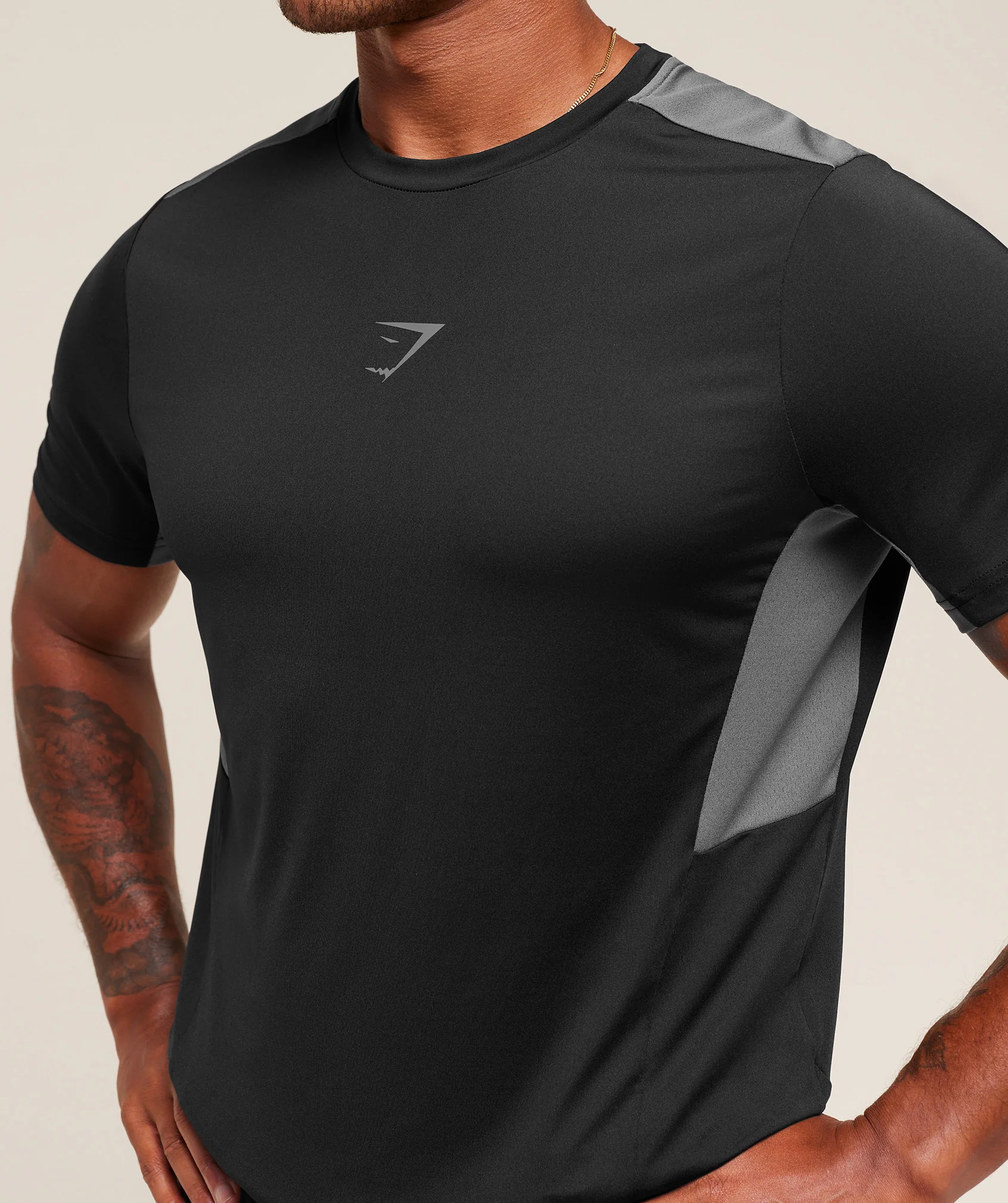 Gymshark Sport T-Shirt - Black/Dark Grey - Image 4