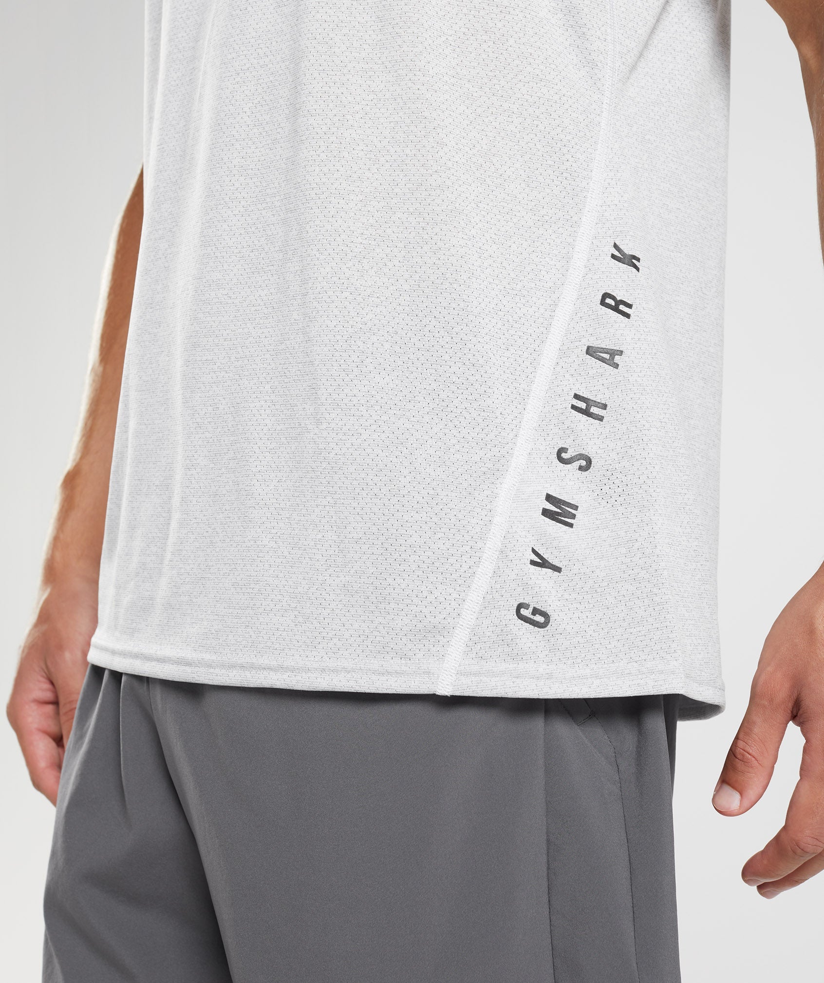 Gymshark Sport Tank - White/Smokey Grey Marl - Image 3