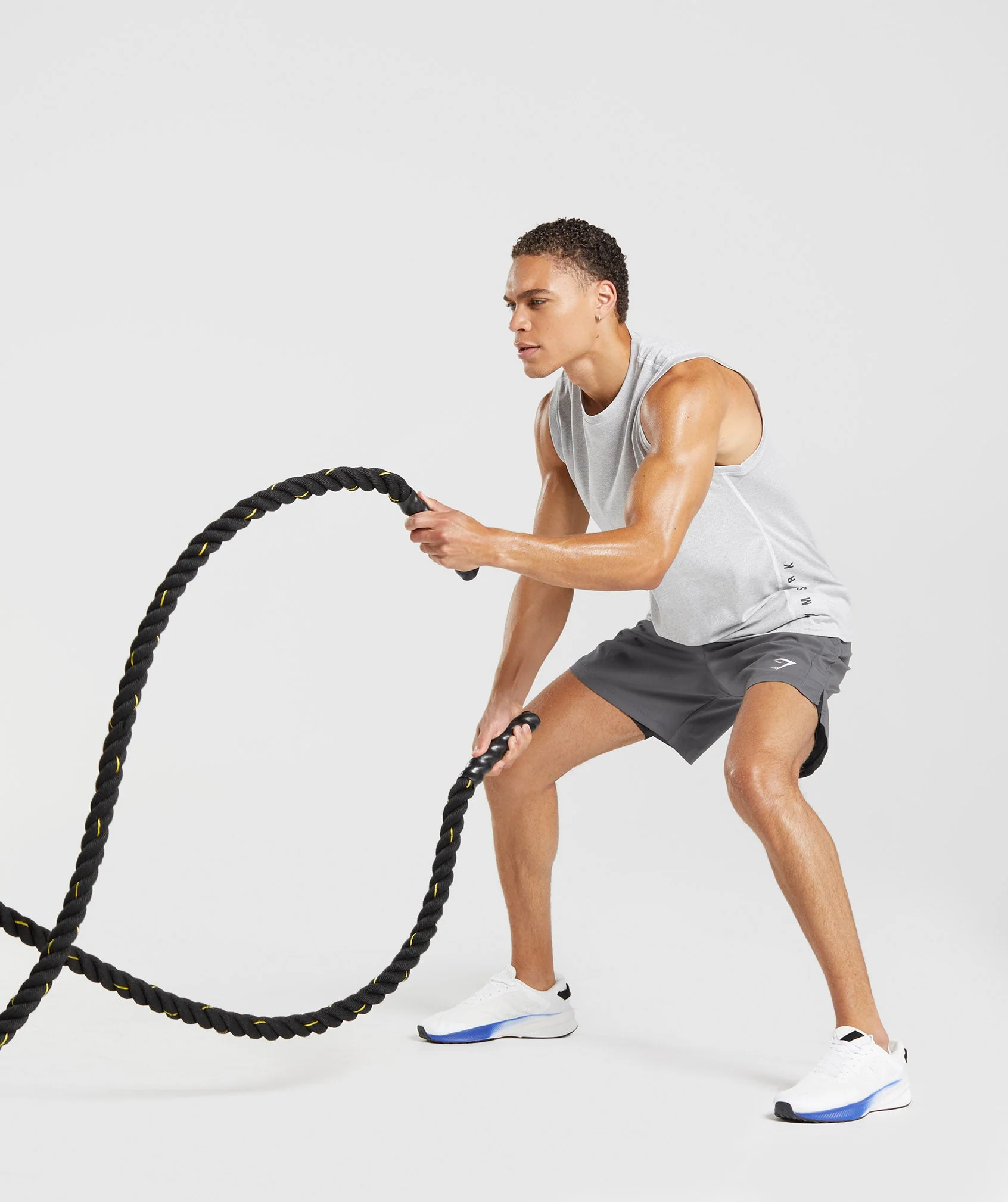 Gymshark Sport Tank - White/Smokey Grey Marl - Image 5
