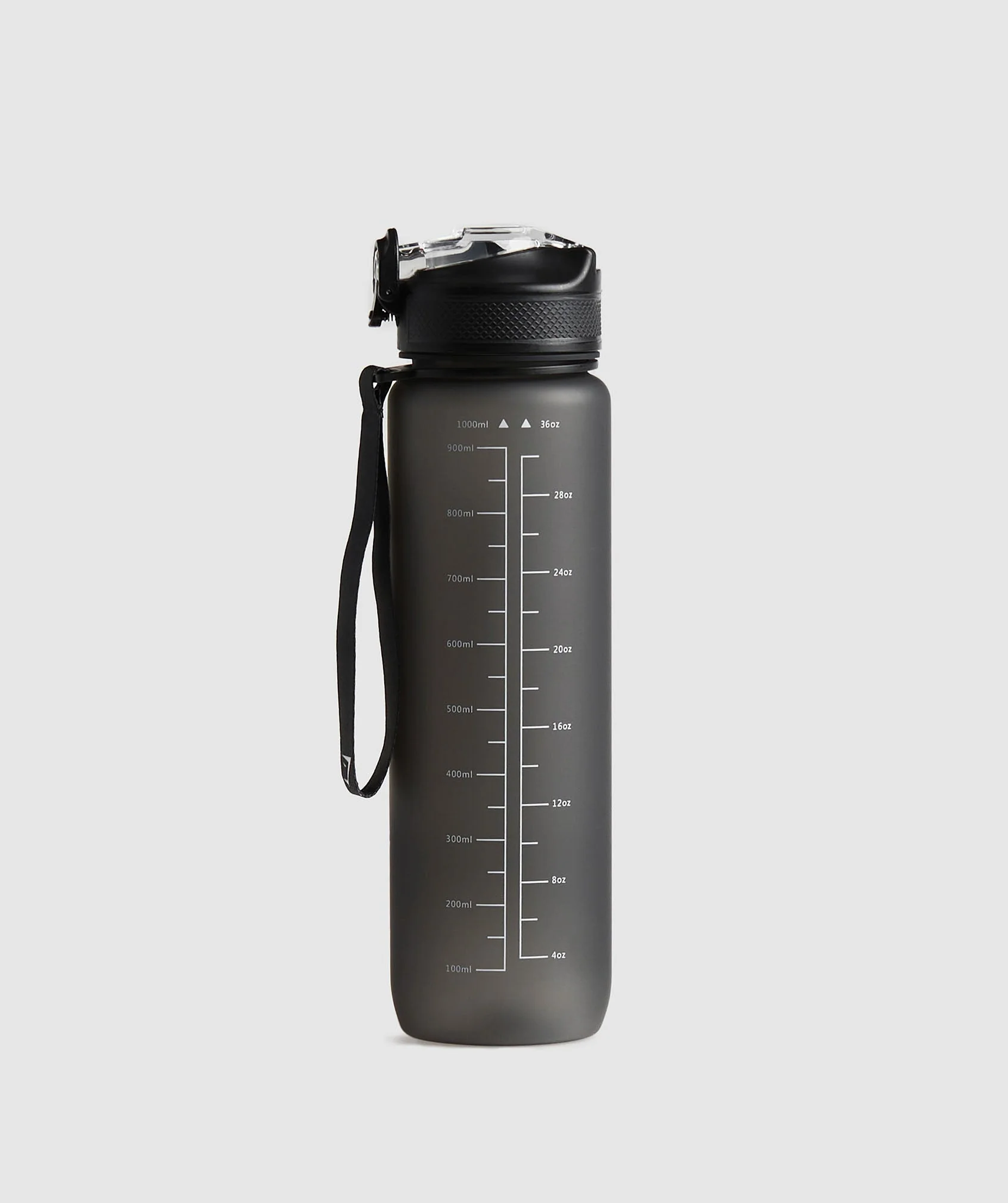 Gymshark Sports Bottle With Straw - Asphalt Grey - Image 2