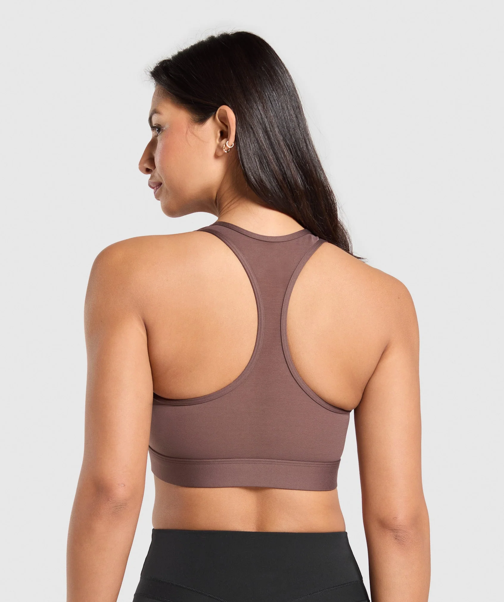 Gymshark Square Neck Sports Bra - Soft Brown - Image 2