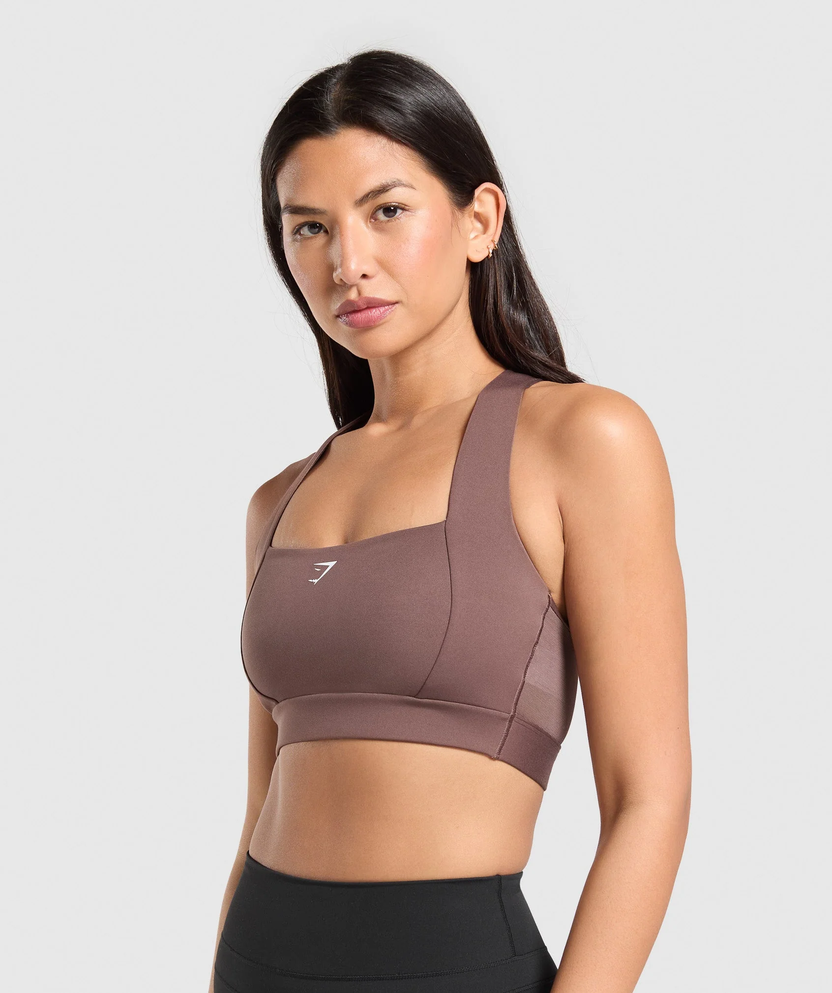 Gymshark Square Neck Sports Bra - Soft Brown - Image 5