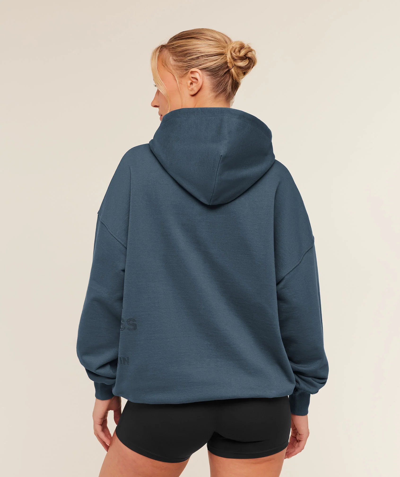 Gymshark Stacked Graphic Hoodie - Stealth Blue - Image 2