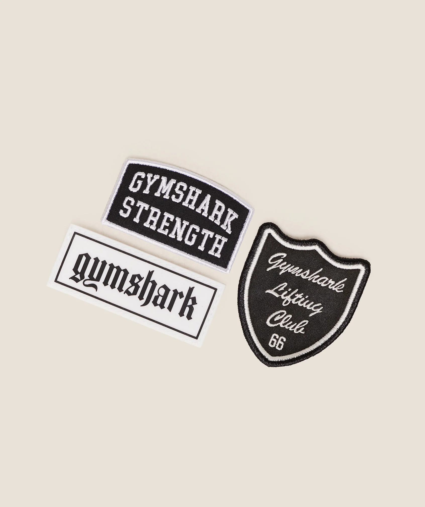 Gymshark Starter Patches 3pk - Black/White