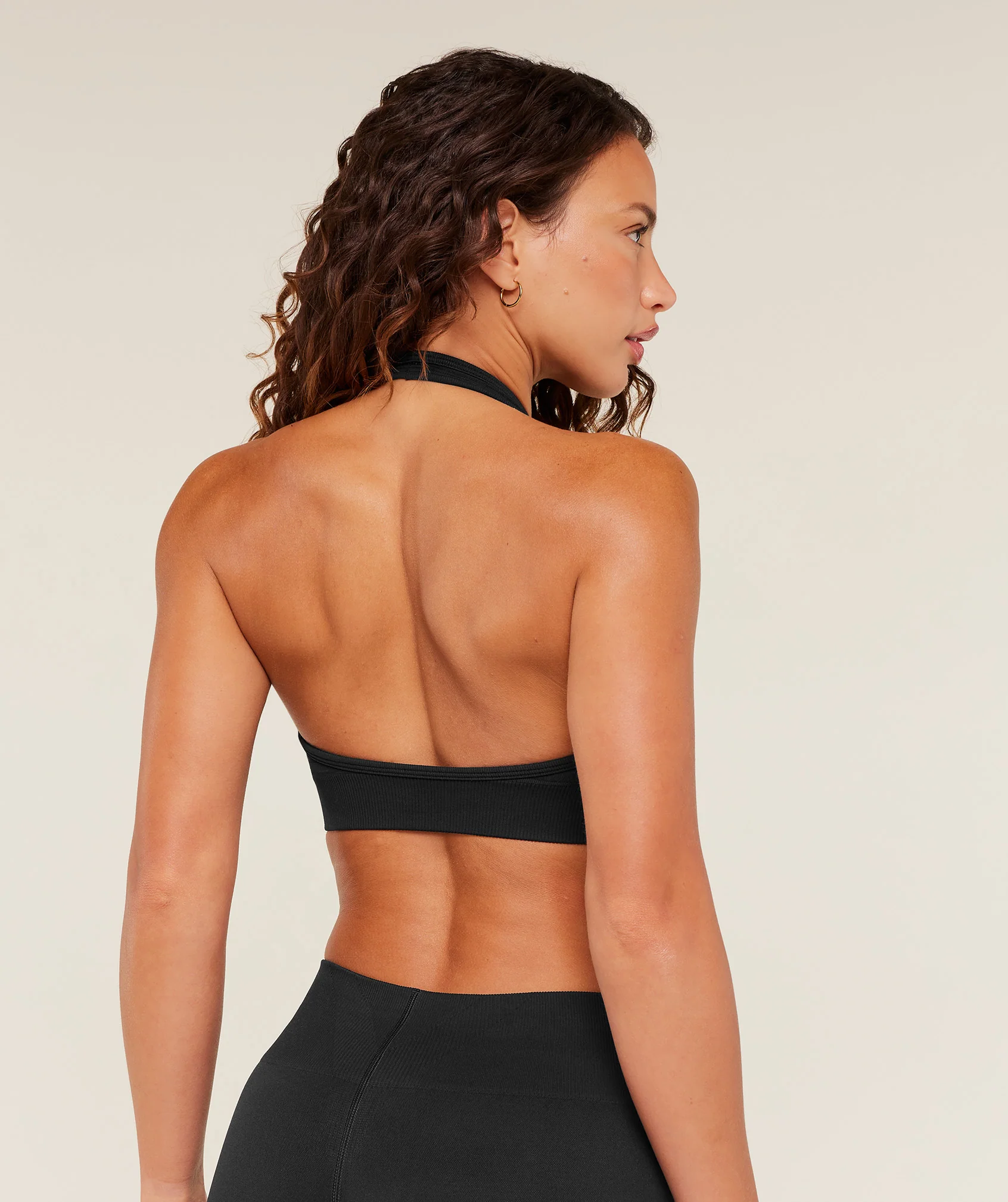Gymshark Steel Seamless Halter Neck Bra - GS Black - Image 2
