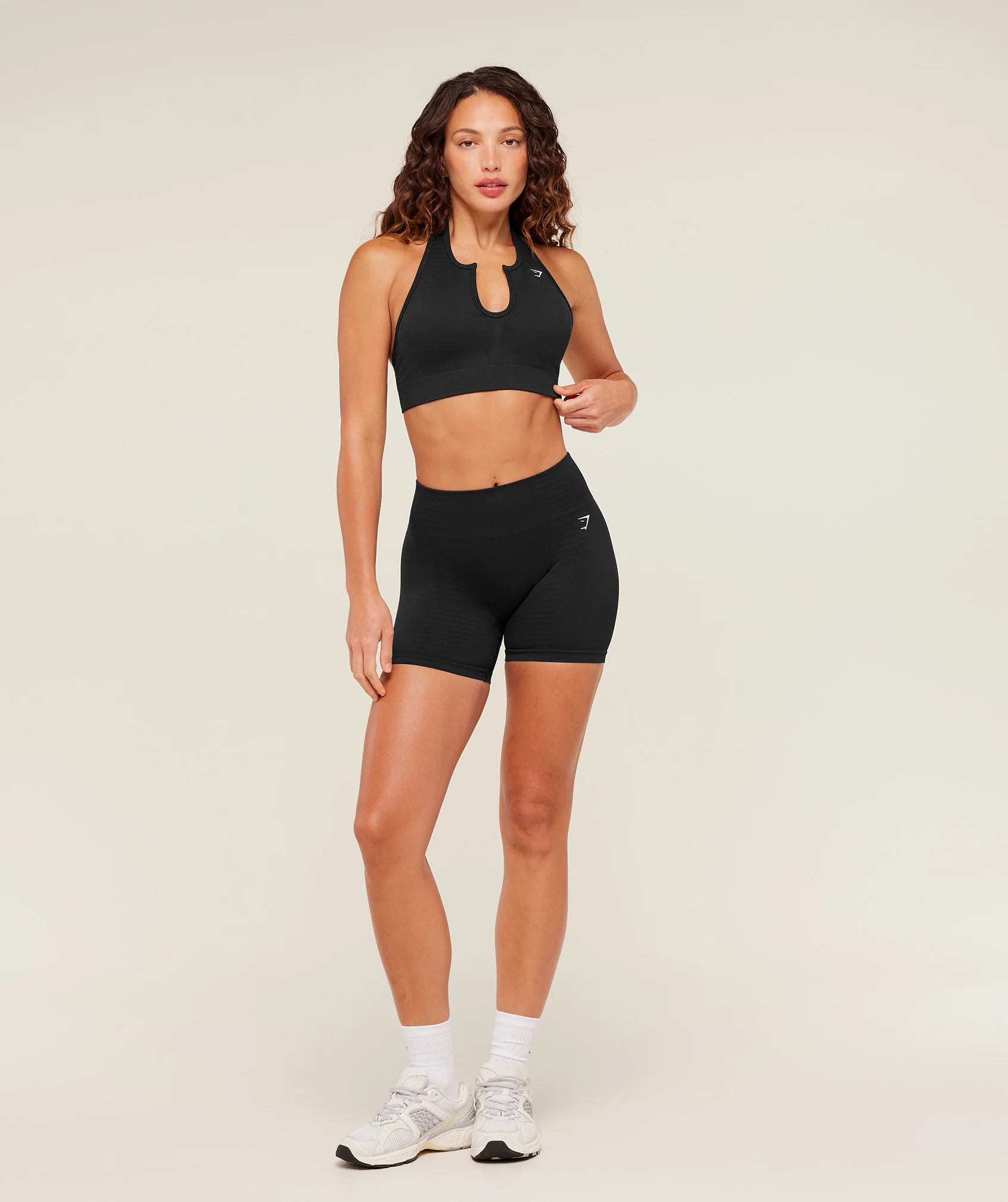 Gymshark Steel Seamless Halter Neck Bra - GS Black - Image 4