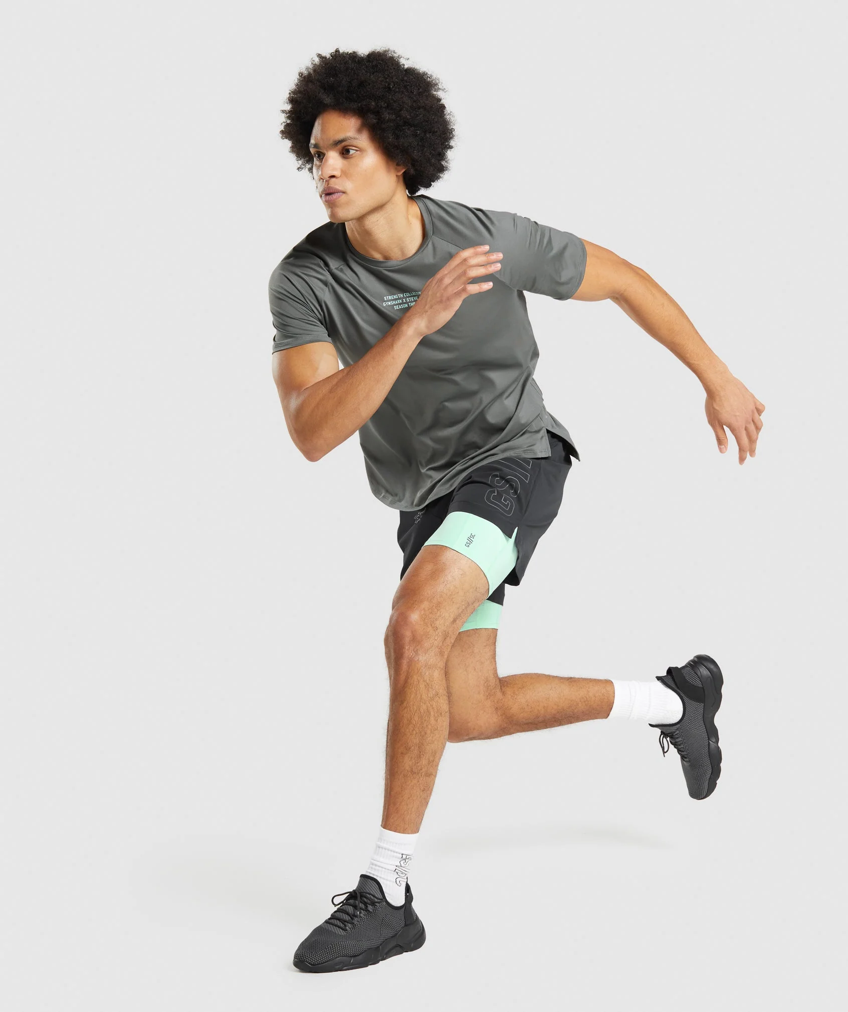 Gymshark //Steve Cook Baselayer Shorts - Turbo Blue - Image 5