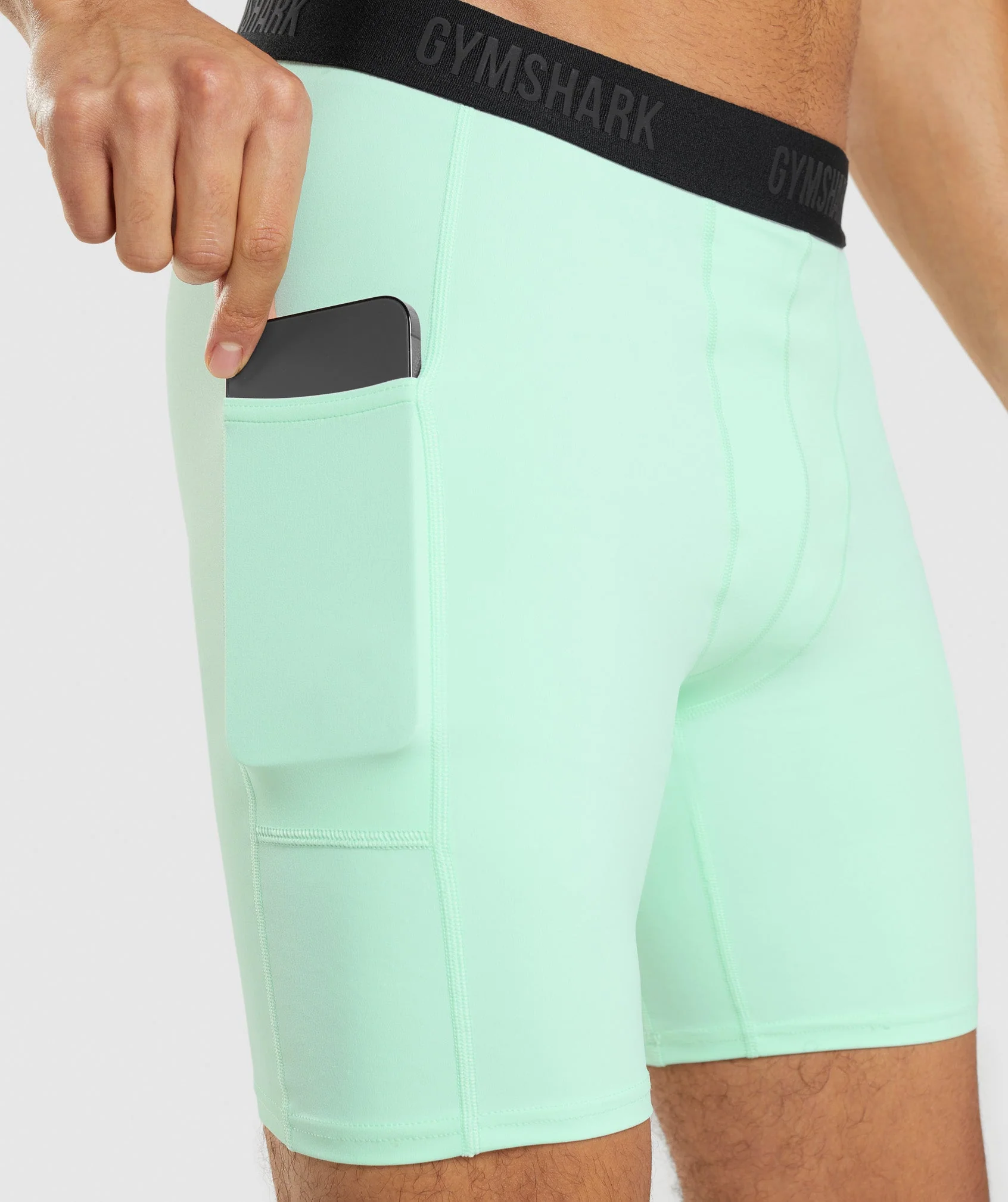 Gymshark //Steve Cook Baselayer Shorts - Turbo Blue - Image 6