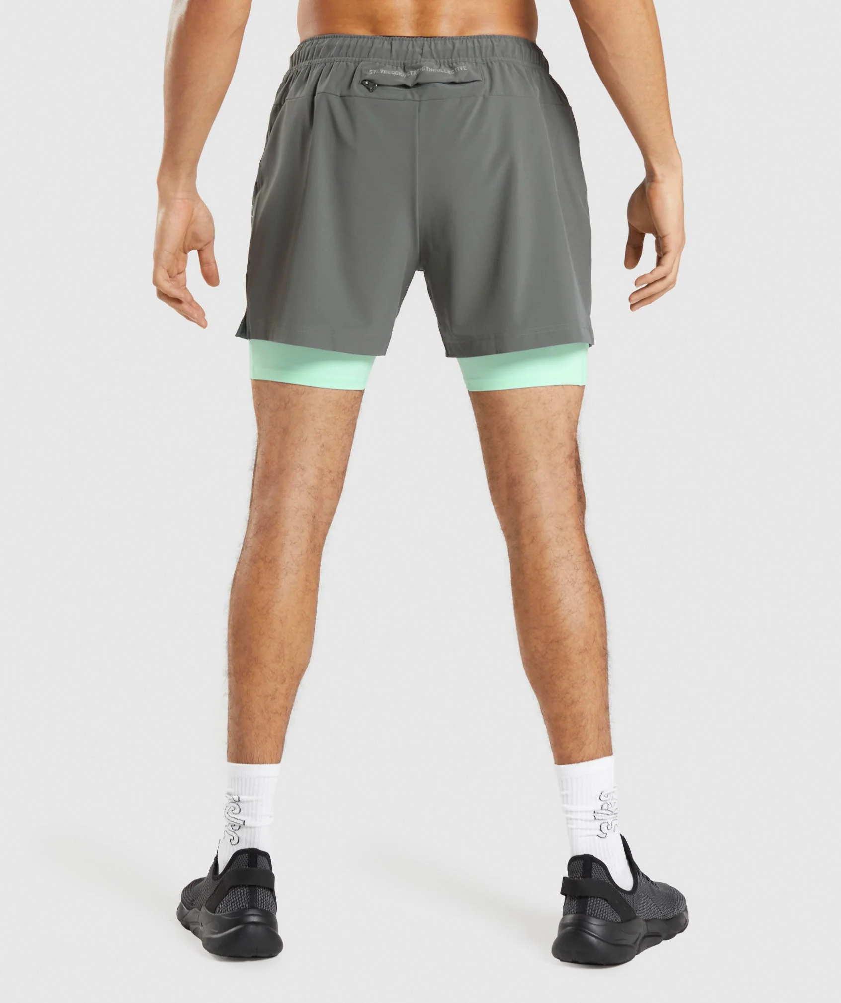 Gymshark //Steve Cook Ranger Shorts - Charcoal Grey - Image 2