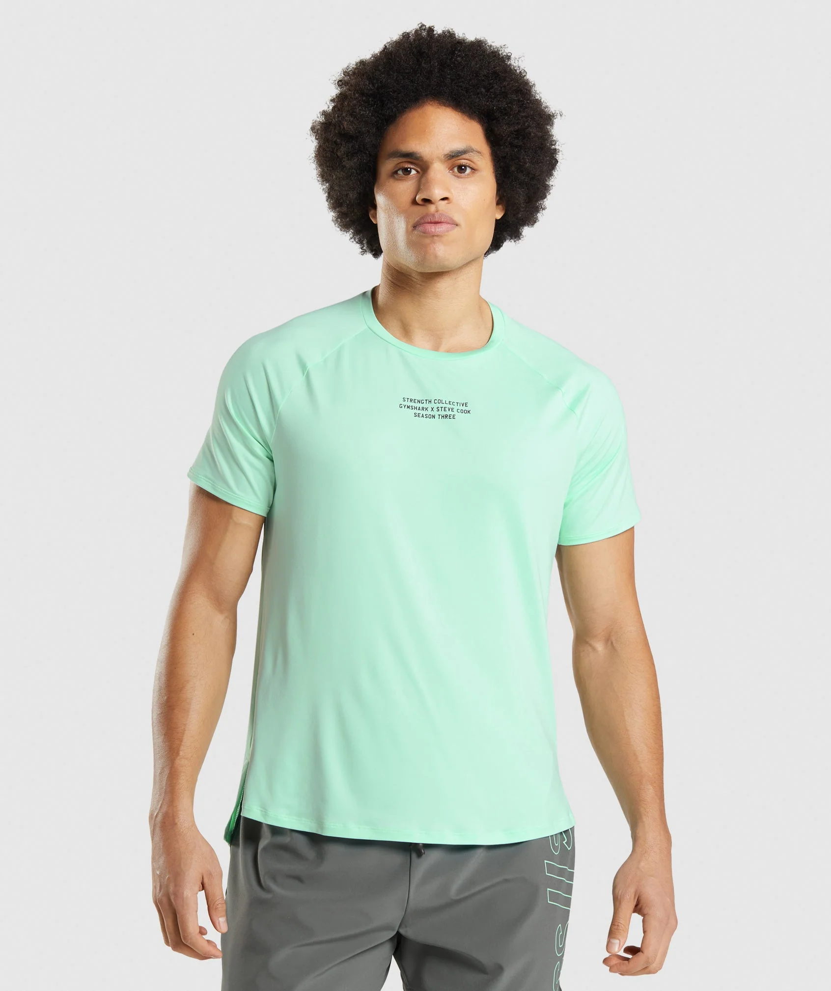 Gymshark //Steve Cook T-Shirt - Turbo Blue - Image 2