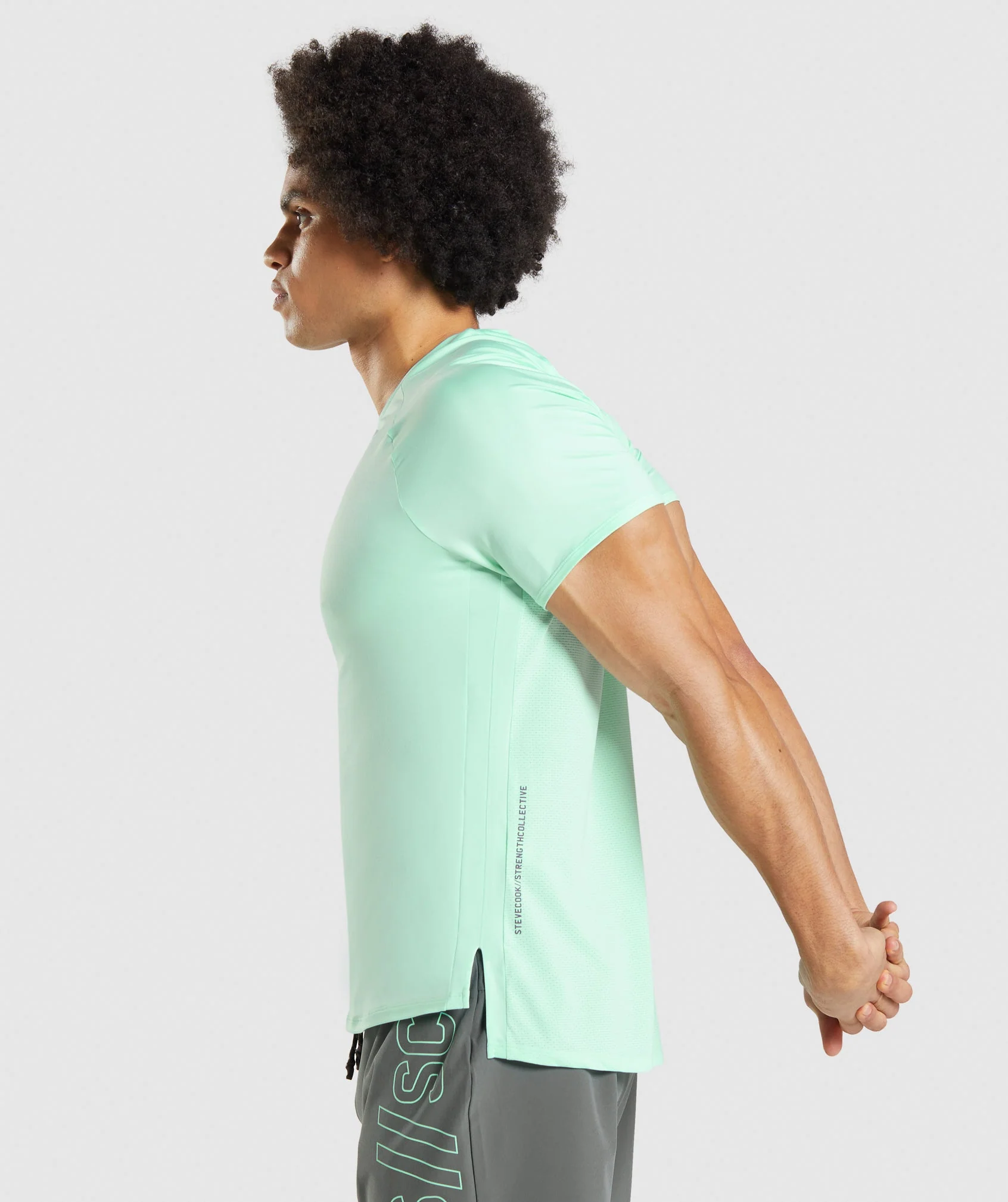 Gymshark //Steve Cook T-Shirt - Turbo Blue - Image 3