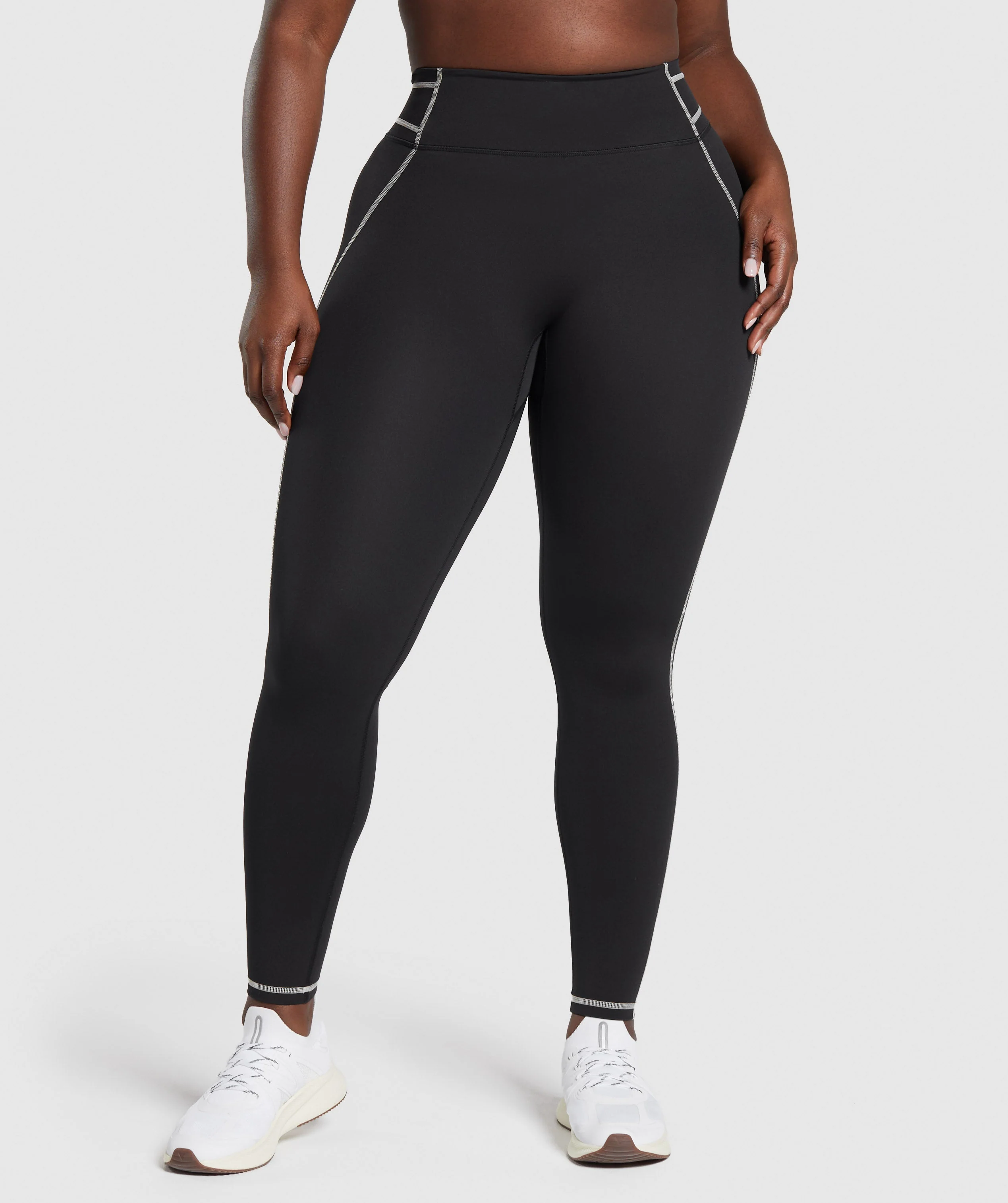 Gymshark Stitch Feature Leggings - Black - Image 3