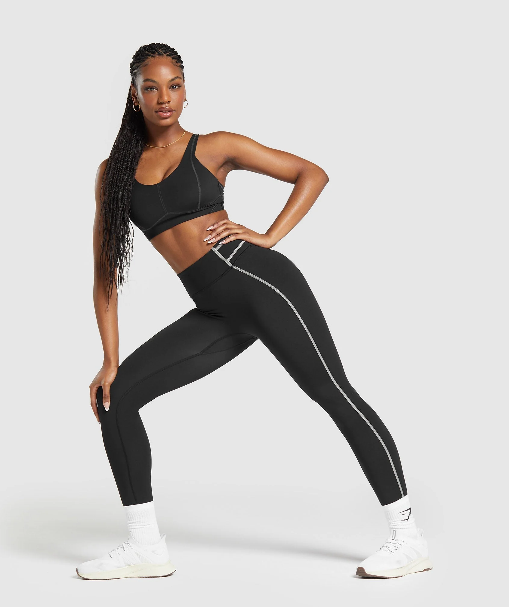 Gymshark Stitch Feature Leggings - Black - Image 4