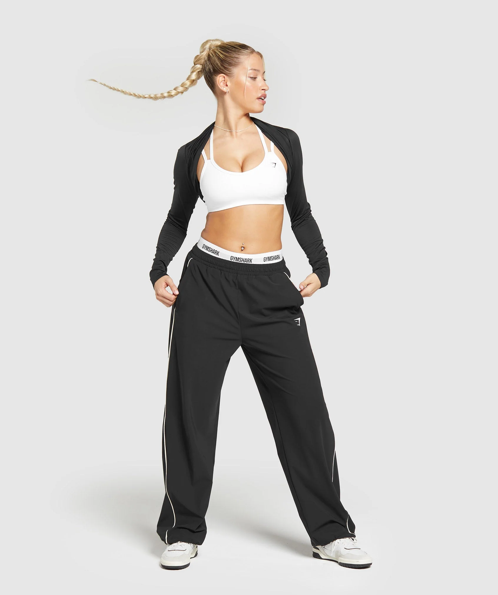 Gymshark Stitch Feature Woven Pants - Black - Image 4