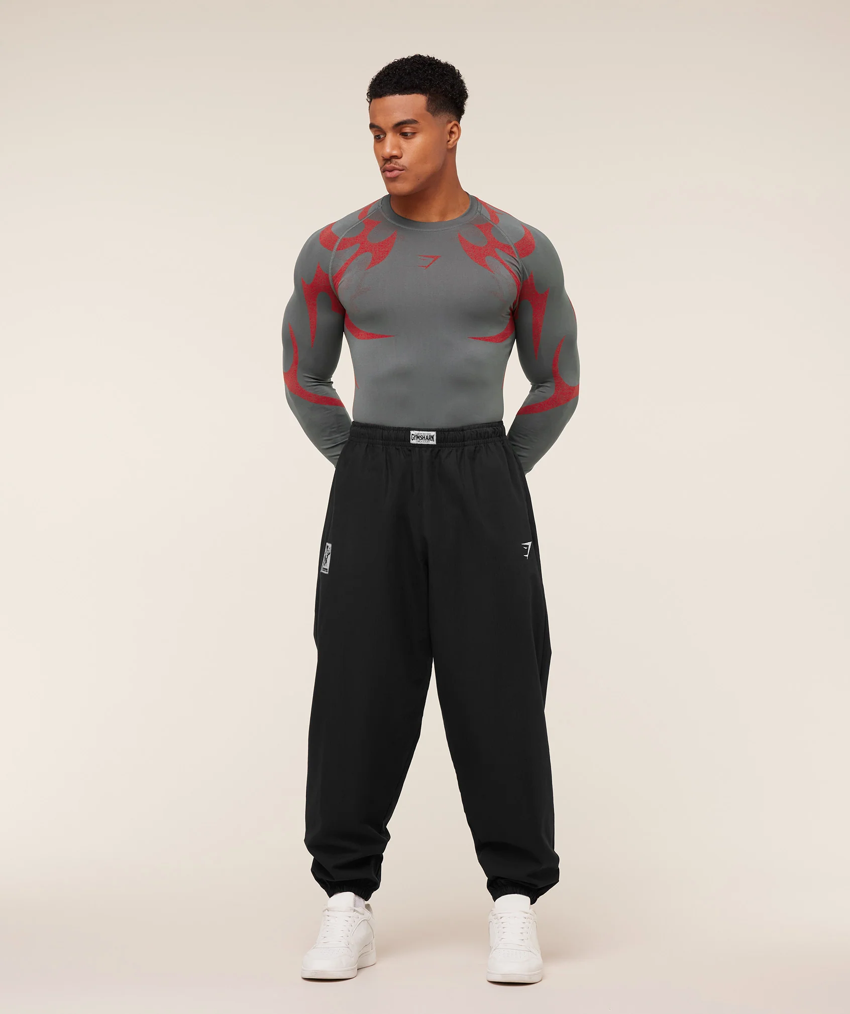 Gymshark Storm Seamless Long Sleeve T-Shirt - GS Dark Grey/GS Zesty Red - Image 5