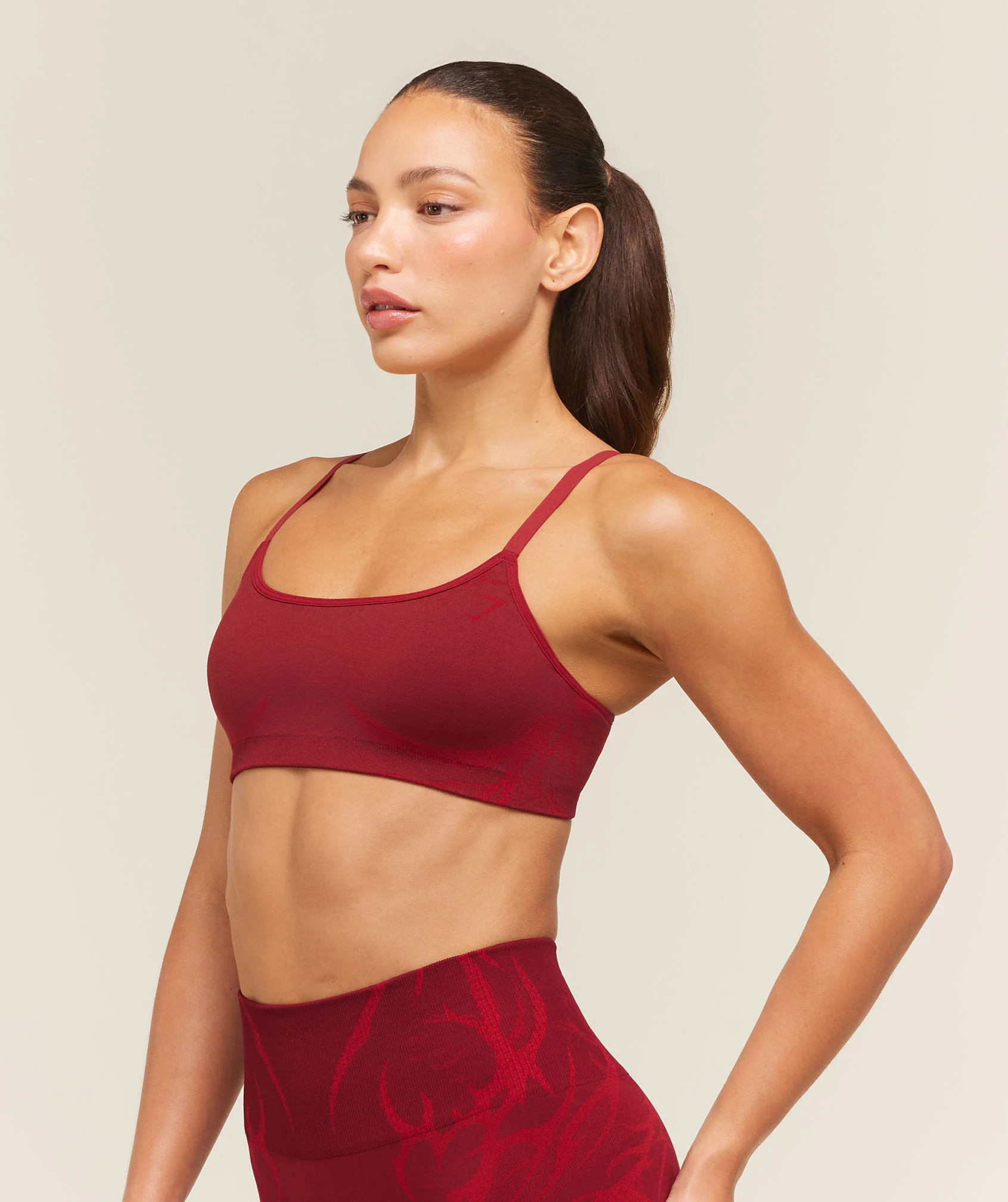Gymshark Storm Seamless Sports Bra - Sets Red/Carmine Red - Image 3