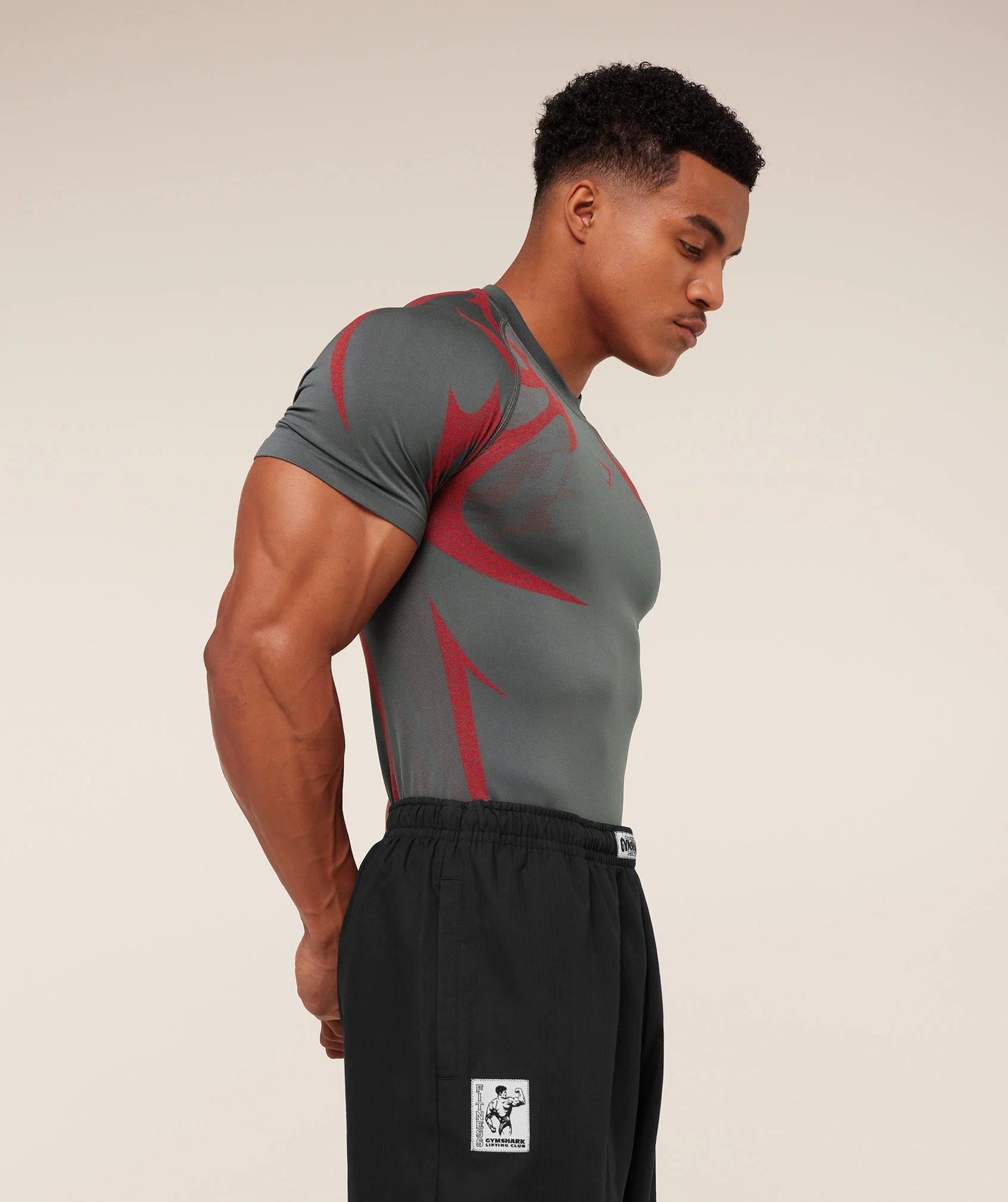 Gymshark Storm Seamless T-Shirt - GS Dark Grey/GS Zesty Red - Image 6