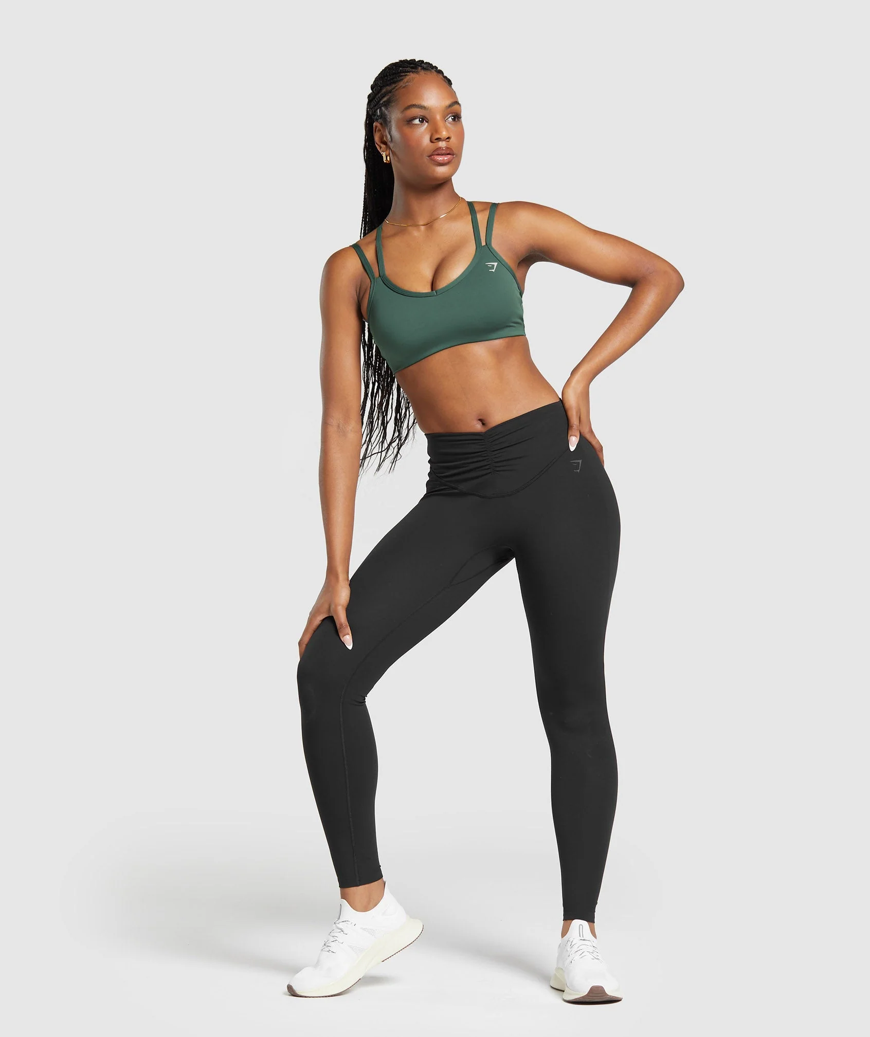 Gymshark Strap Feature Sports Bra - Slate Teal - Image 4