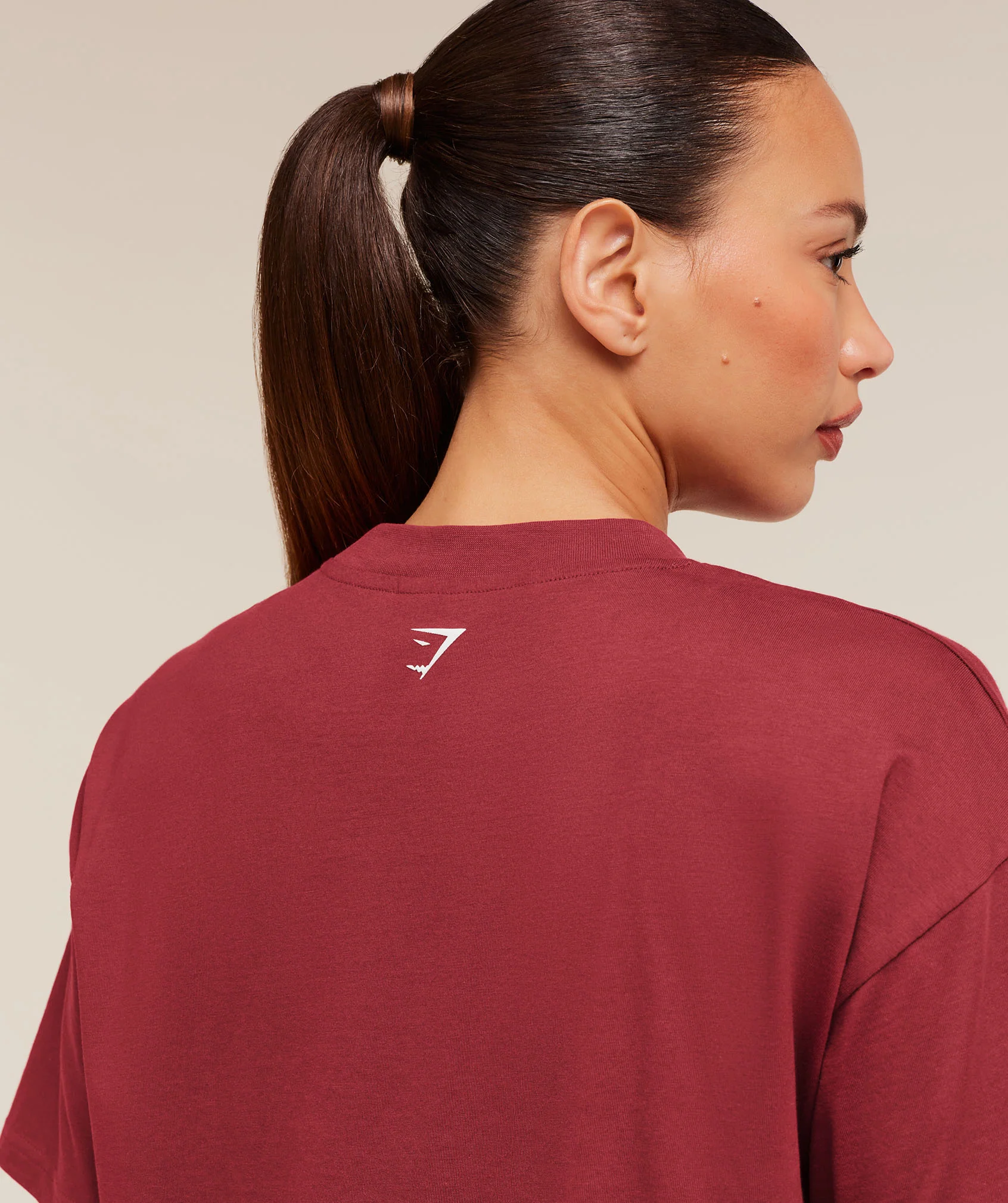 Gymshark Strength and Fitness Crest Graphic T-Shirt - Athletic Burgundy - Image 5