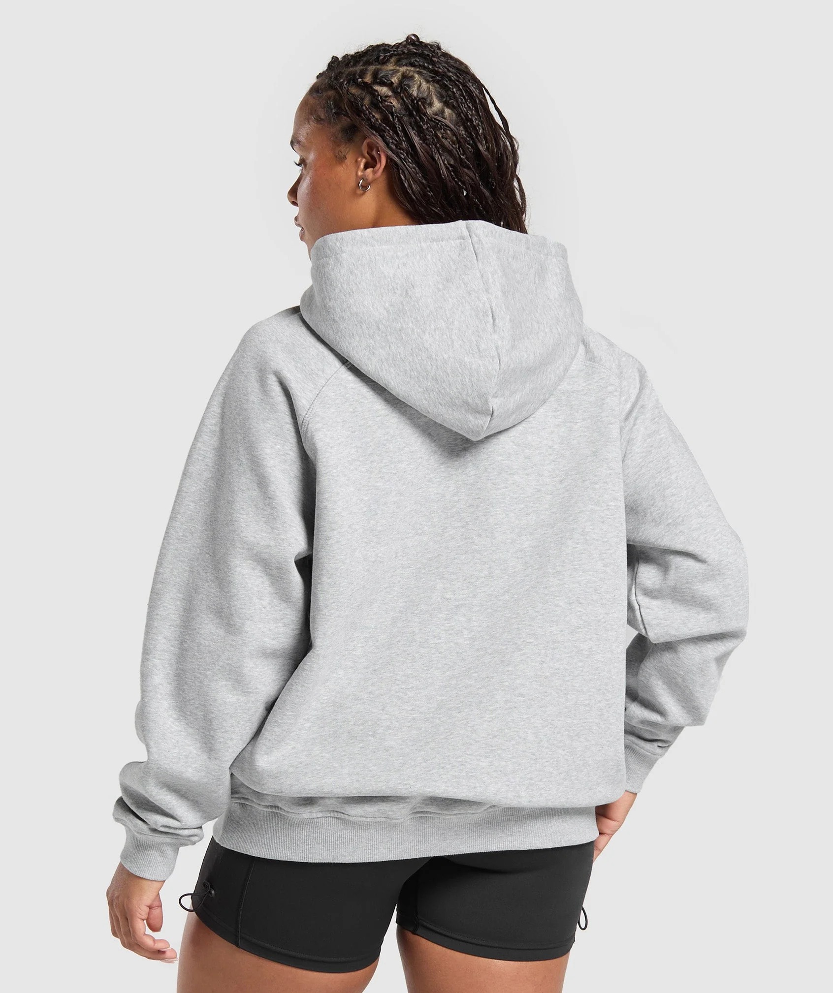 Gymshark Strength Department Graphic Hoodie - Light Grey Core Marl - Image 2
