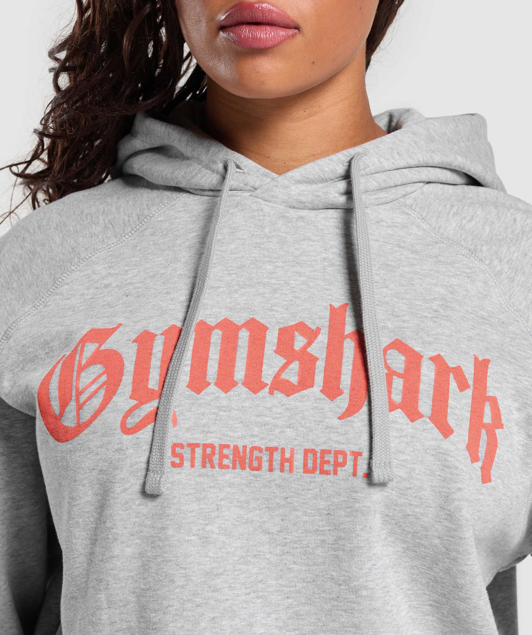 Gymshark Strength Department Graphic Hoodie - Light Grey Core Marl - Image 5