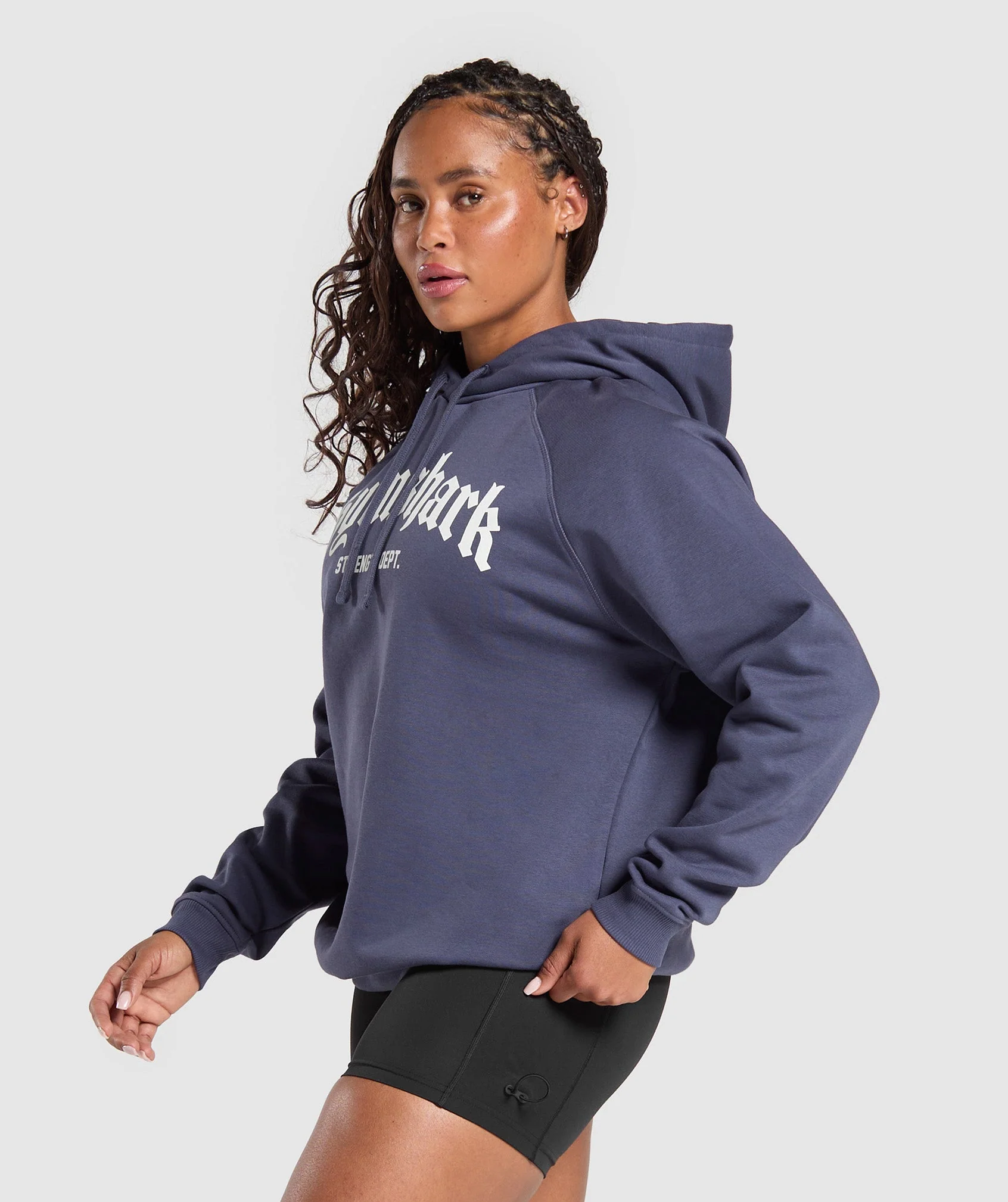 Gymshark Strength Department Graphic Hoodie - Weighted Purple - Image 3