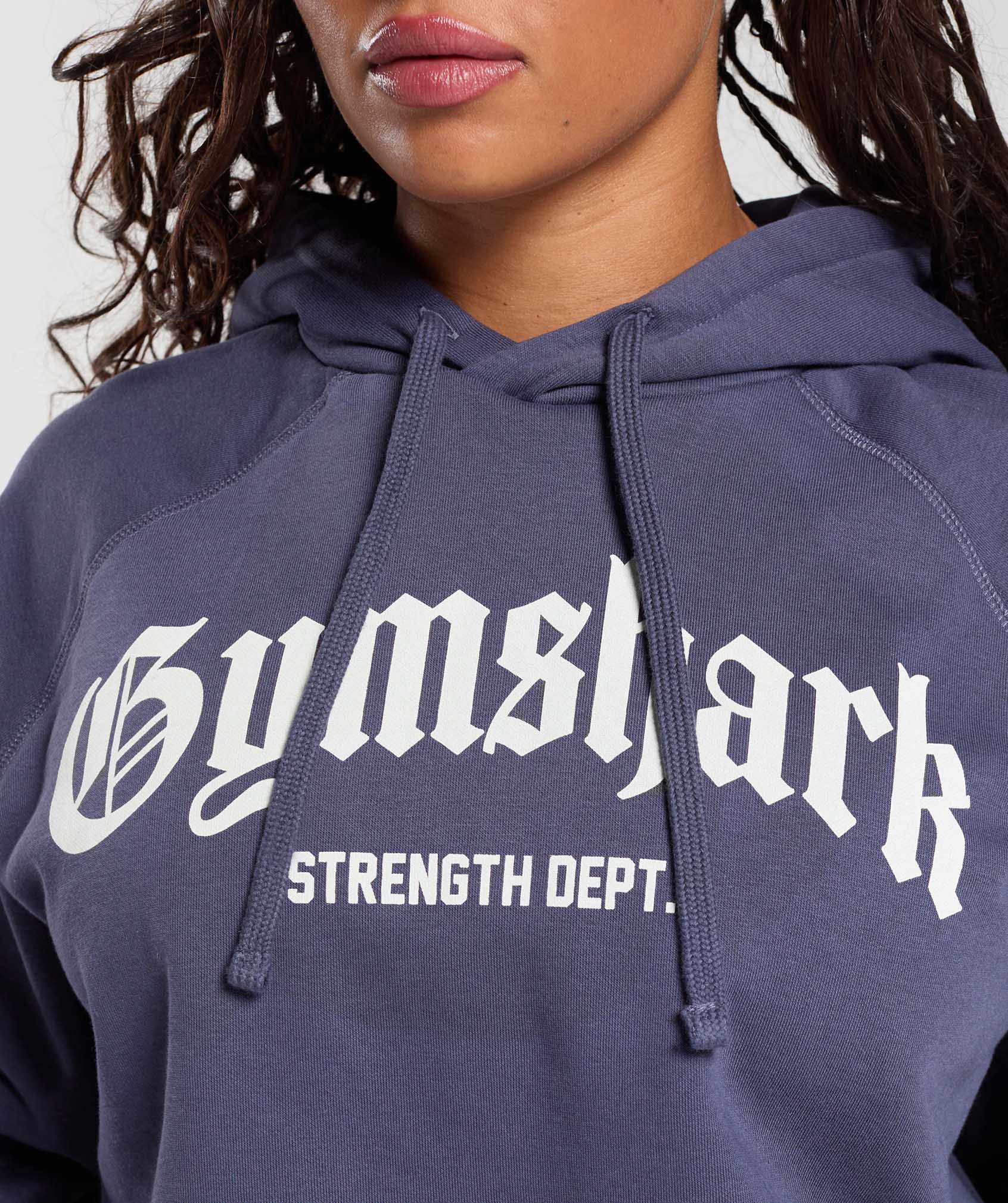 Gymshark Strength Department Graphic Hoodie - Weighted Purple - Image 5