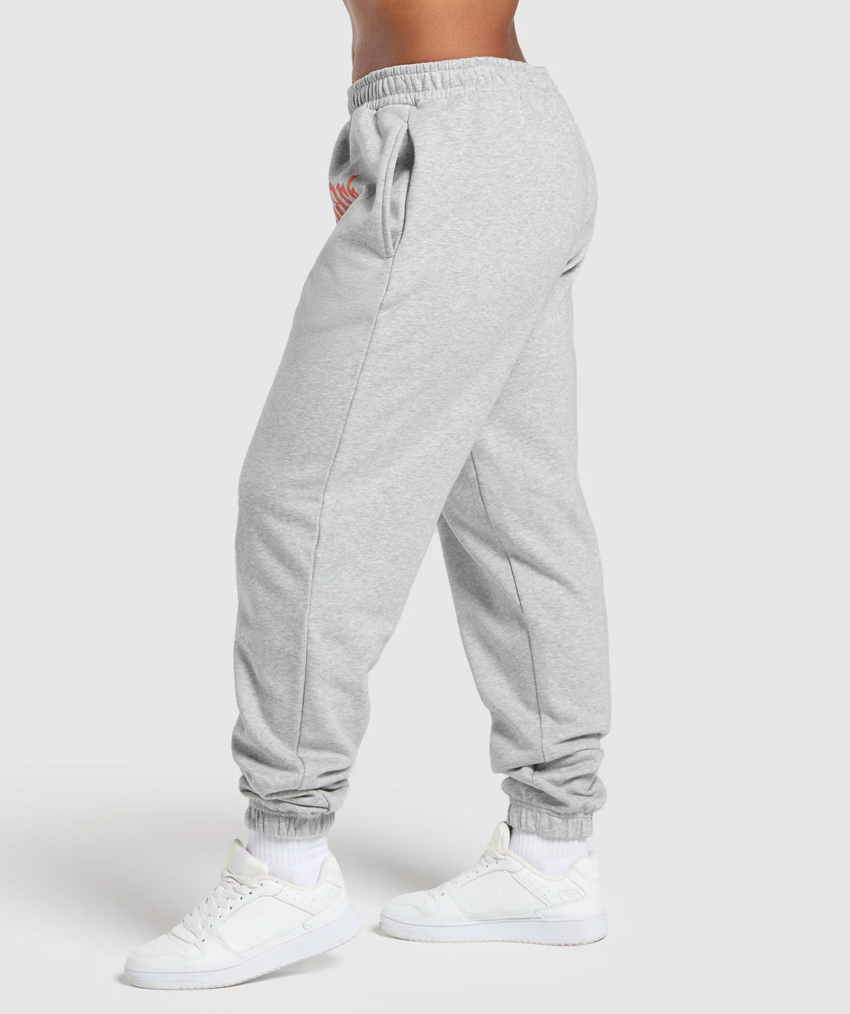 Gymshark Strength Department Graphic Joggers - Light Grey Core Marl - Image 2