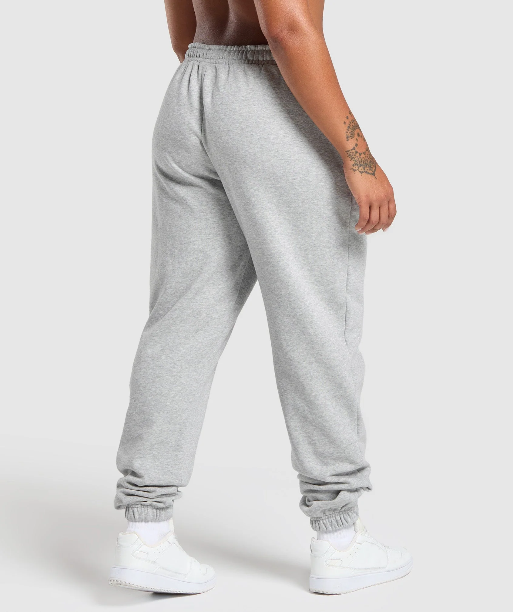Gymshark Strength Department Graphic Joggers - Light Grey Core Marl - Image 3