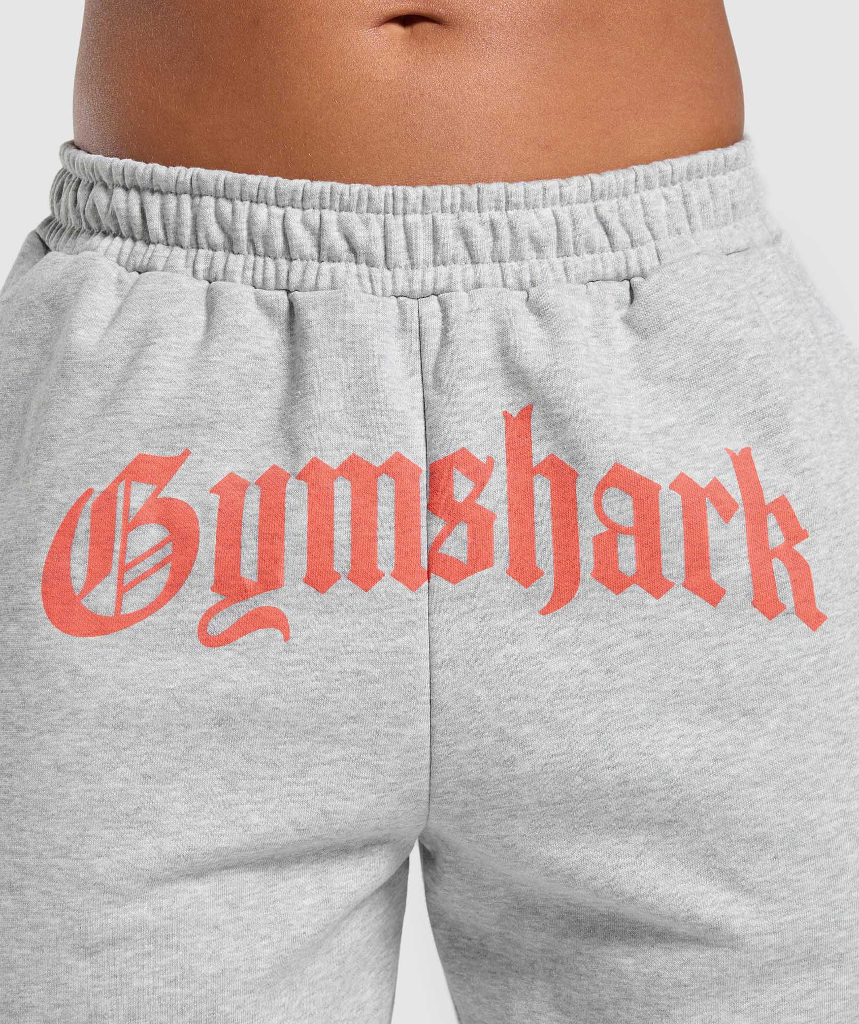 Gymshark Strength Department Graphic Joggers - Light Grey Core Marl - Image 6