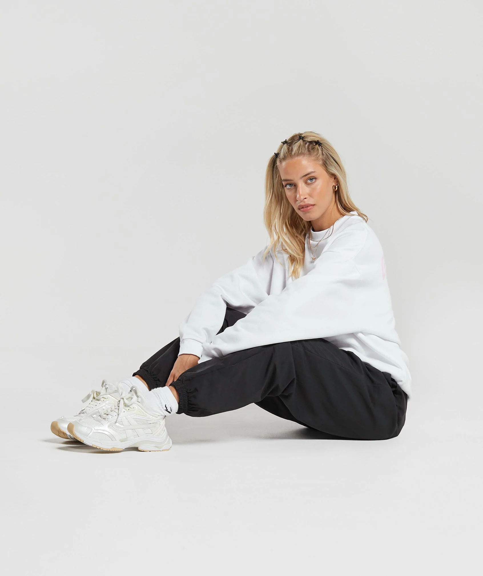 Gymshark Strength Department Graphic Oversized Sweatshirt - White - Image 4