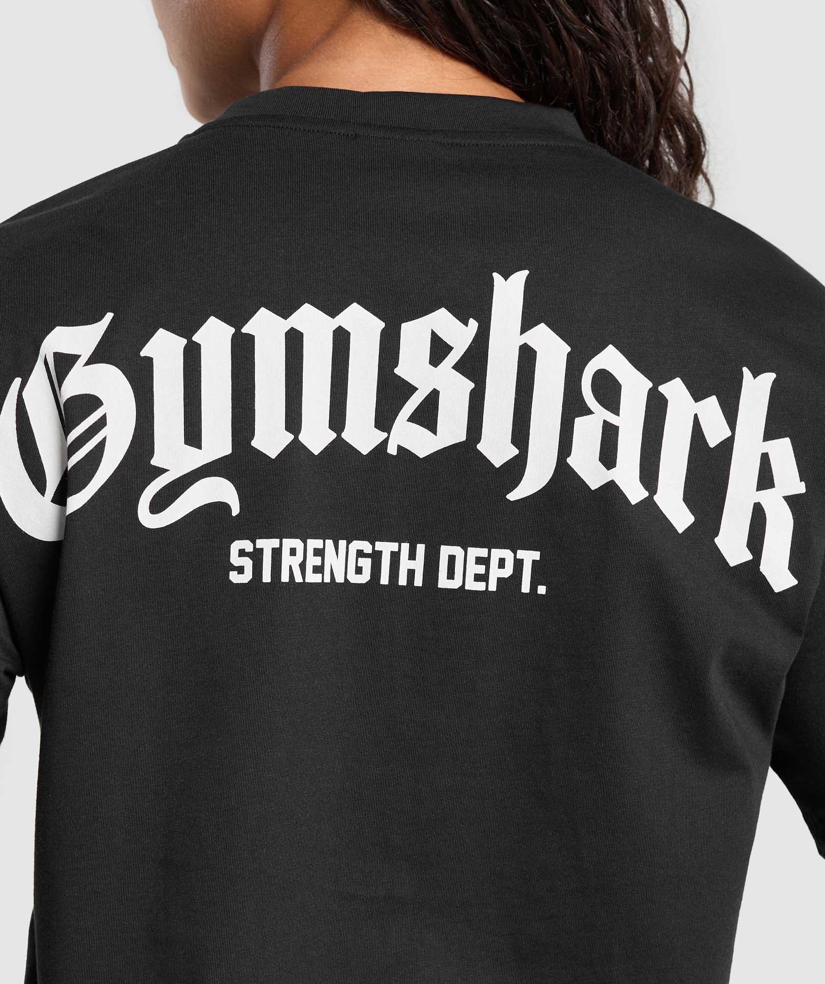 Gymshark Strength Department Graphic T-Shirt - Black - Image 6