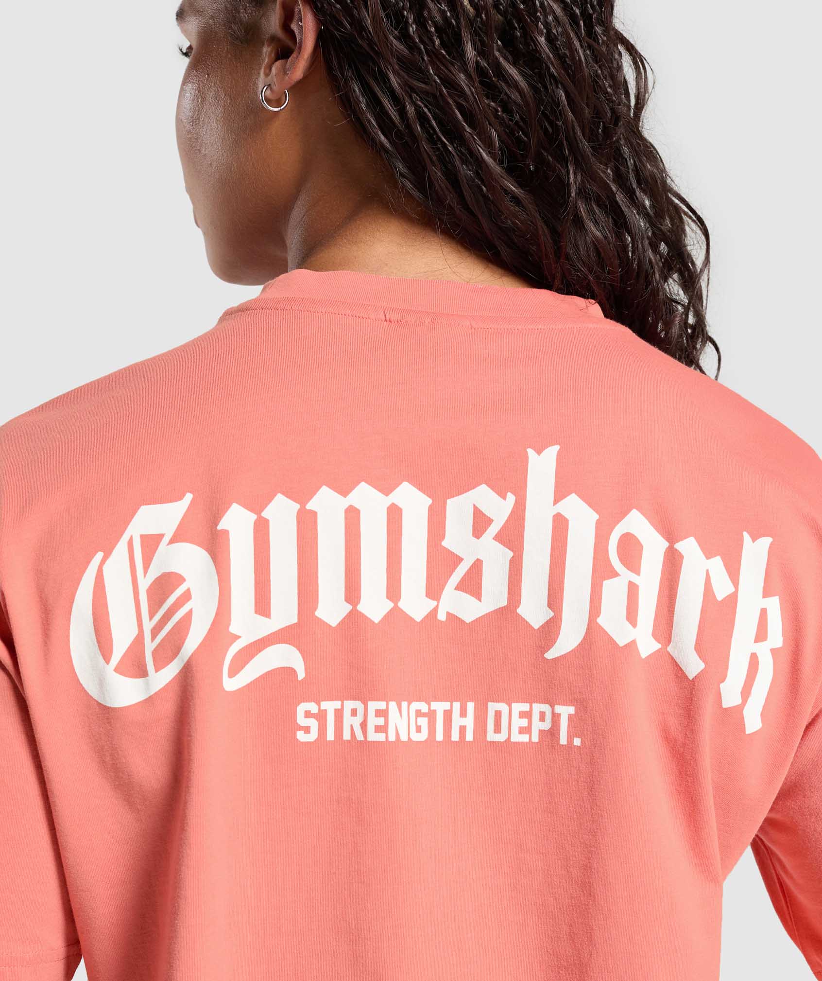 Gymshark Strength Department Graphic T-Shirt - Muted Coral - Image 6