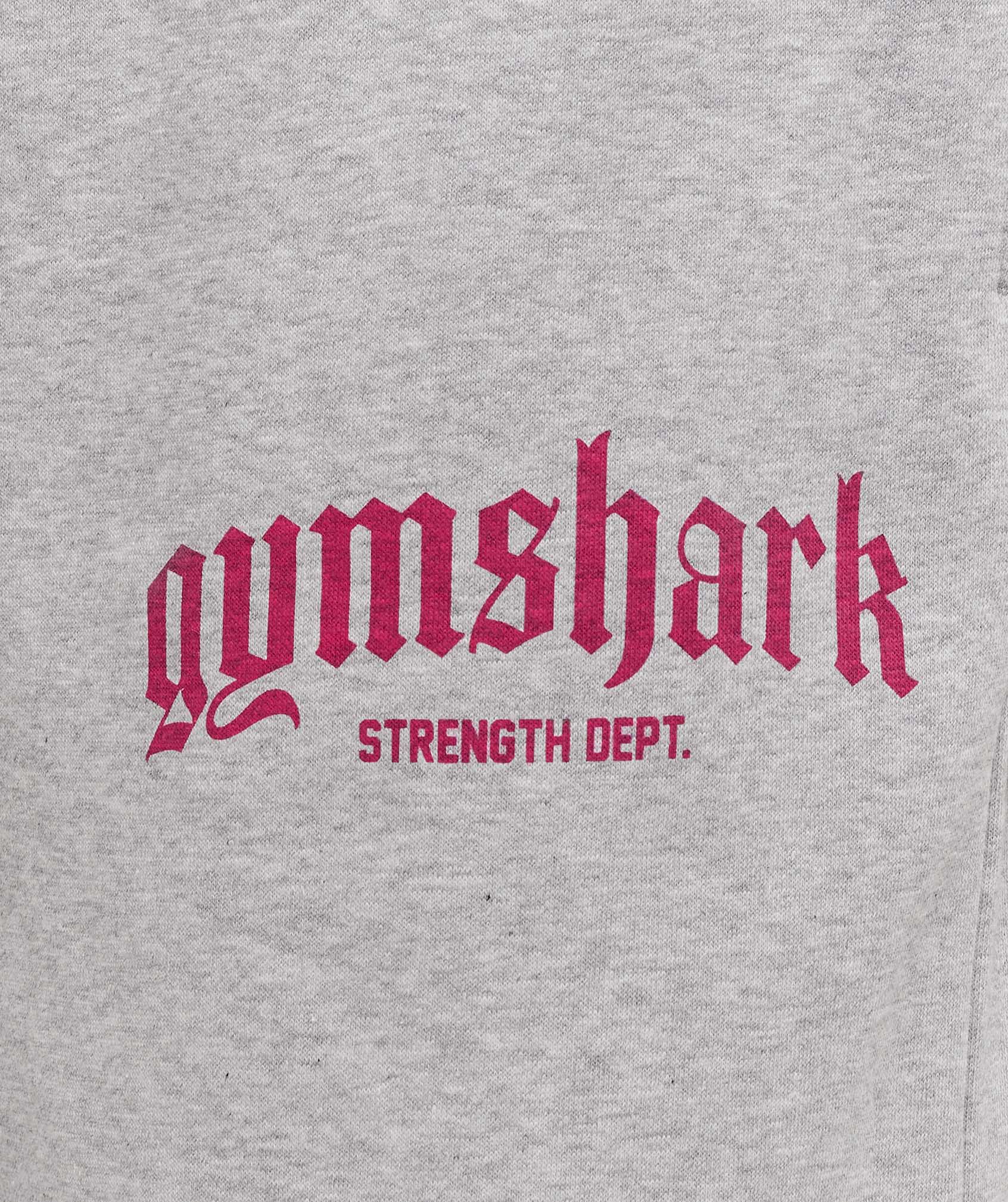 Gymshark Strength Department Wide Leg Joggers - Light Grey Core Marl - Image 6