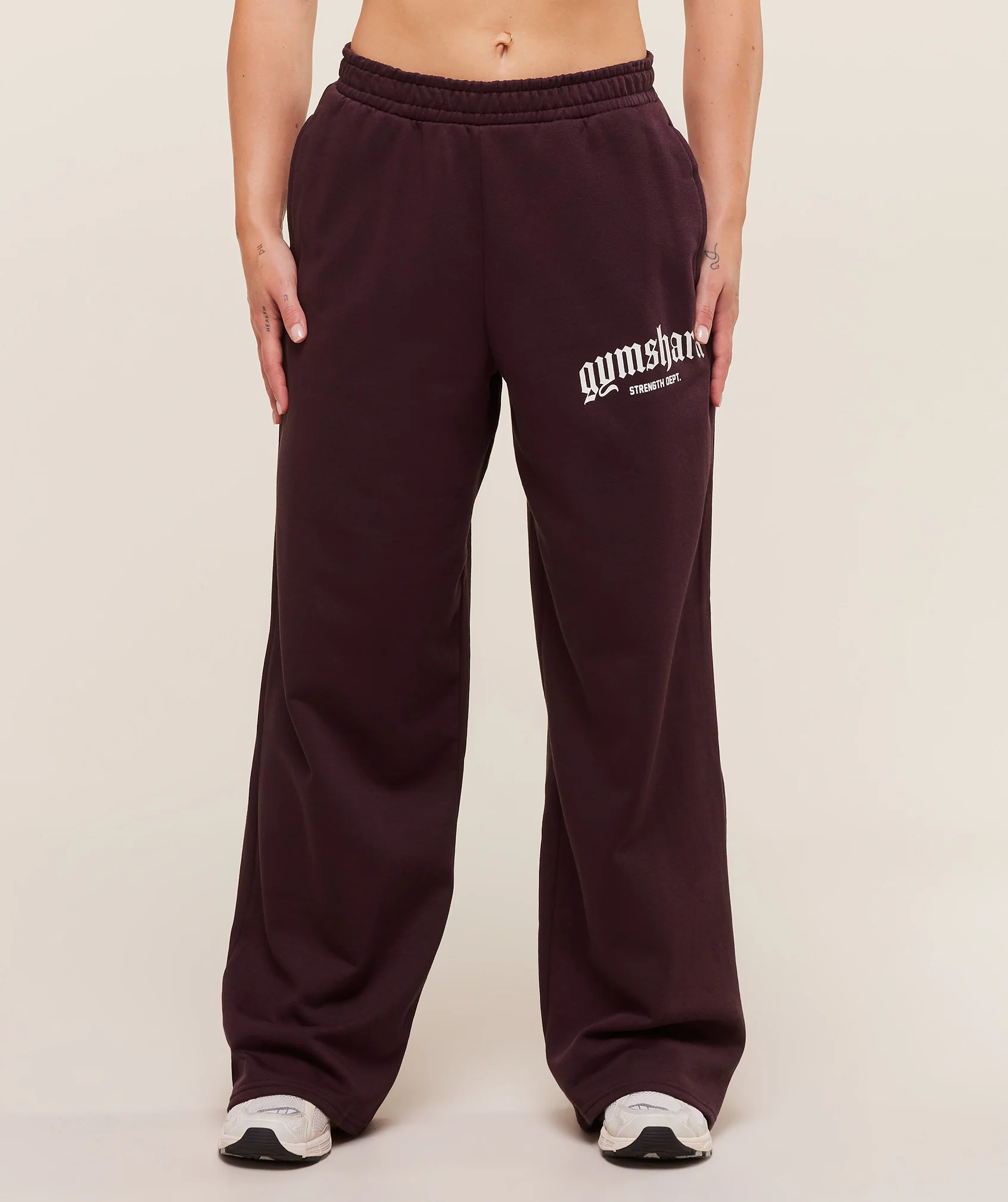Gymshark Strength Department Wide Leg Joggers - Cherry Purple - Image 2
