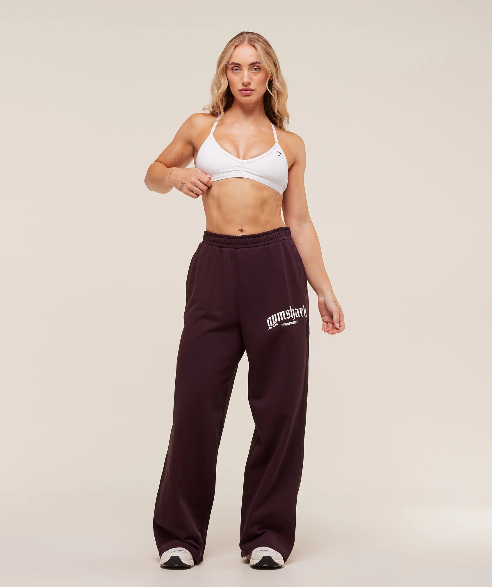 Gymshark Strength Department Wide Leg Joggers - Cherry Purple - Image 4