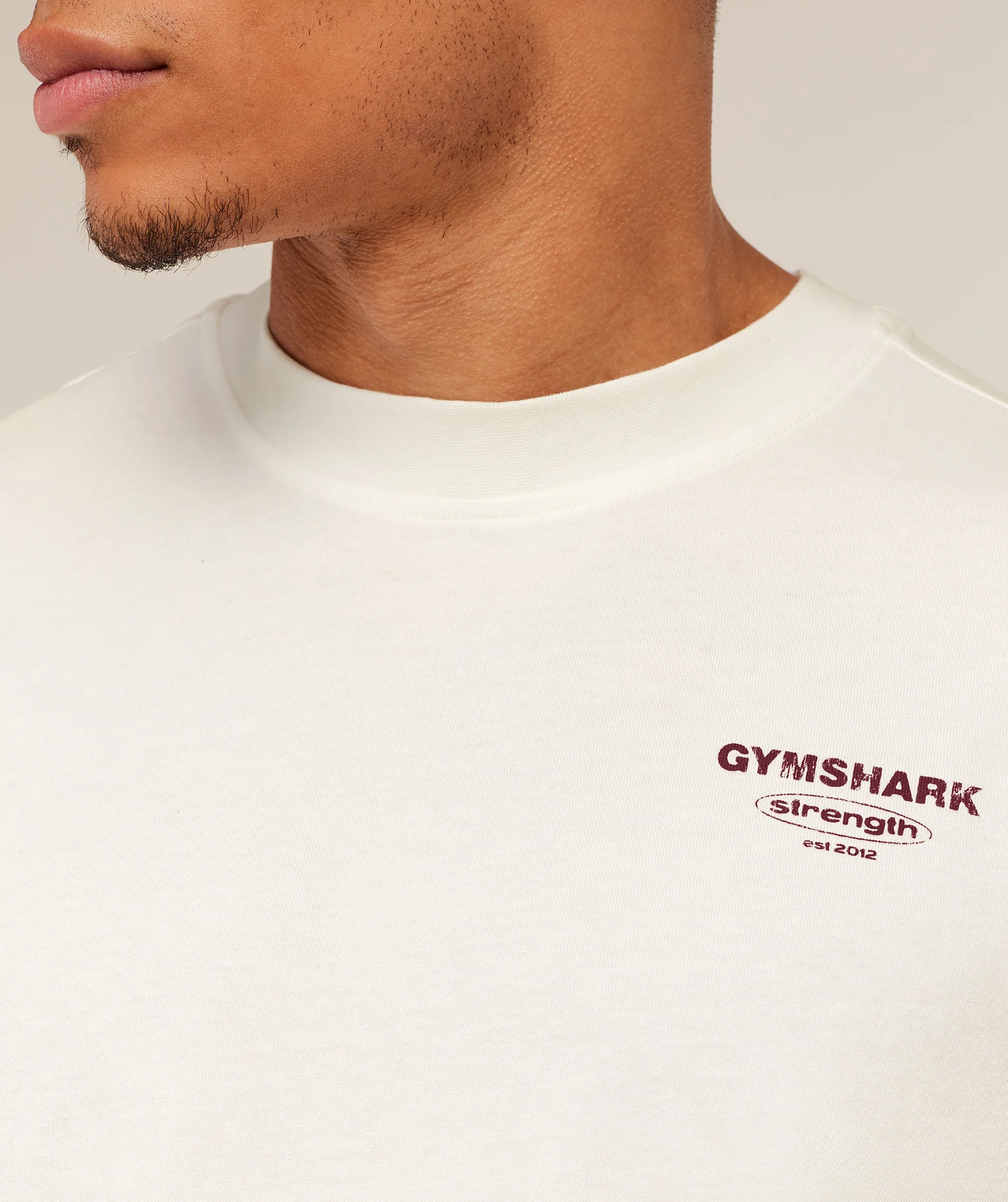 Gymshark Strength Stars Washed Graphic T-Shirt - Soft White - Image 5