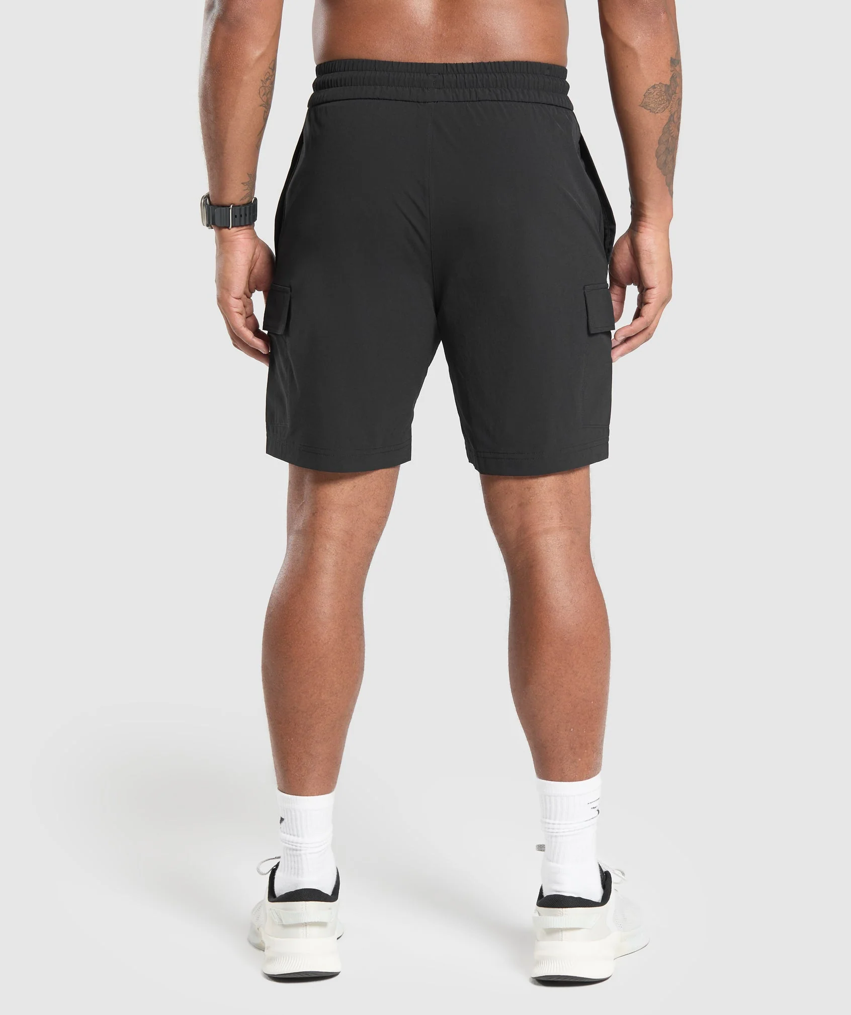 Gymshark Stretch Woven Cargo Shorts - Black - Image 3