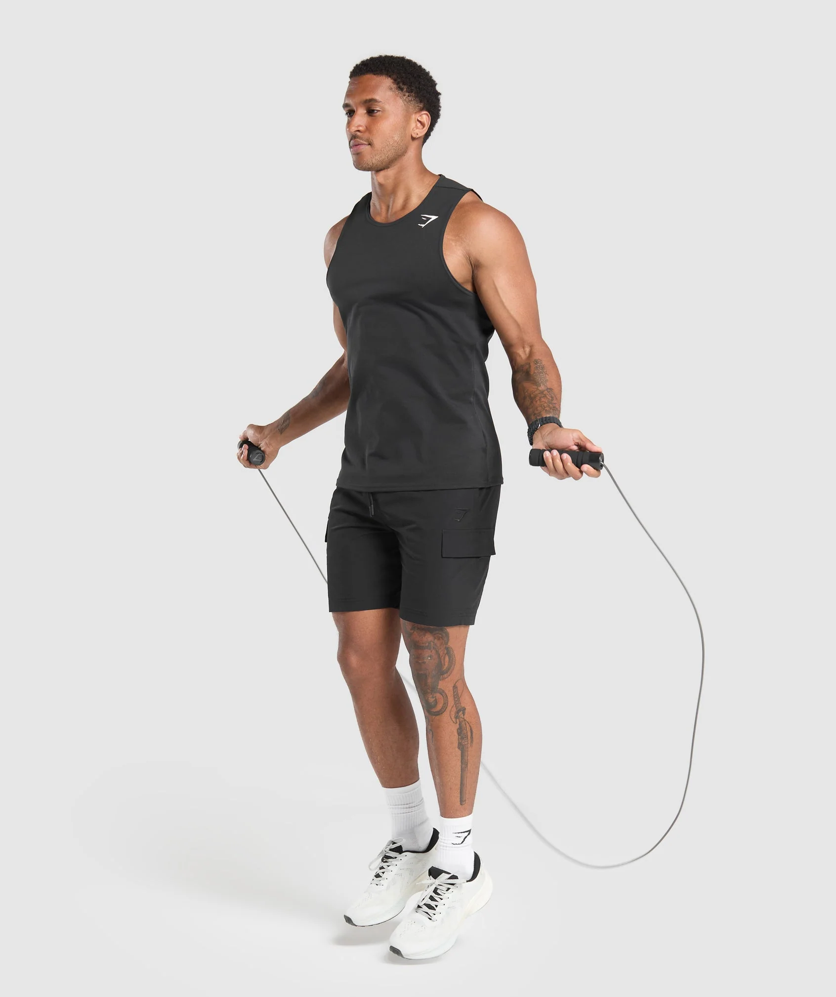 Gymshark Stretch Woven Cargo Shorts - Black - Image 4