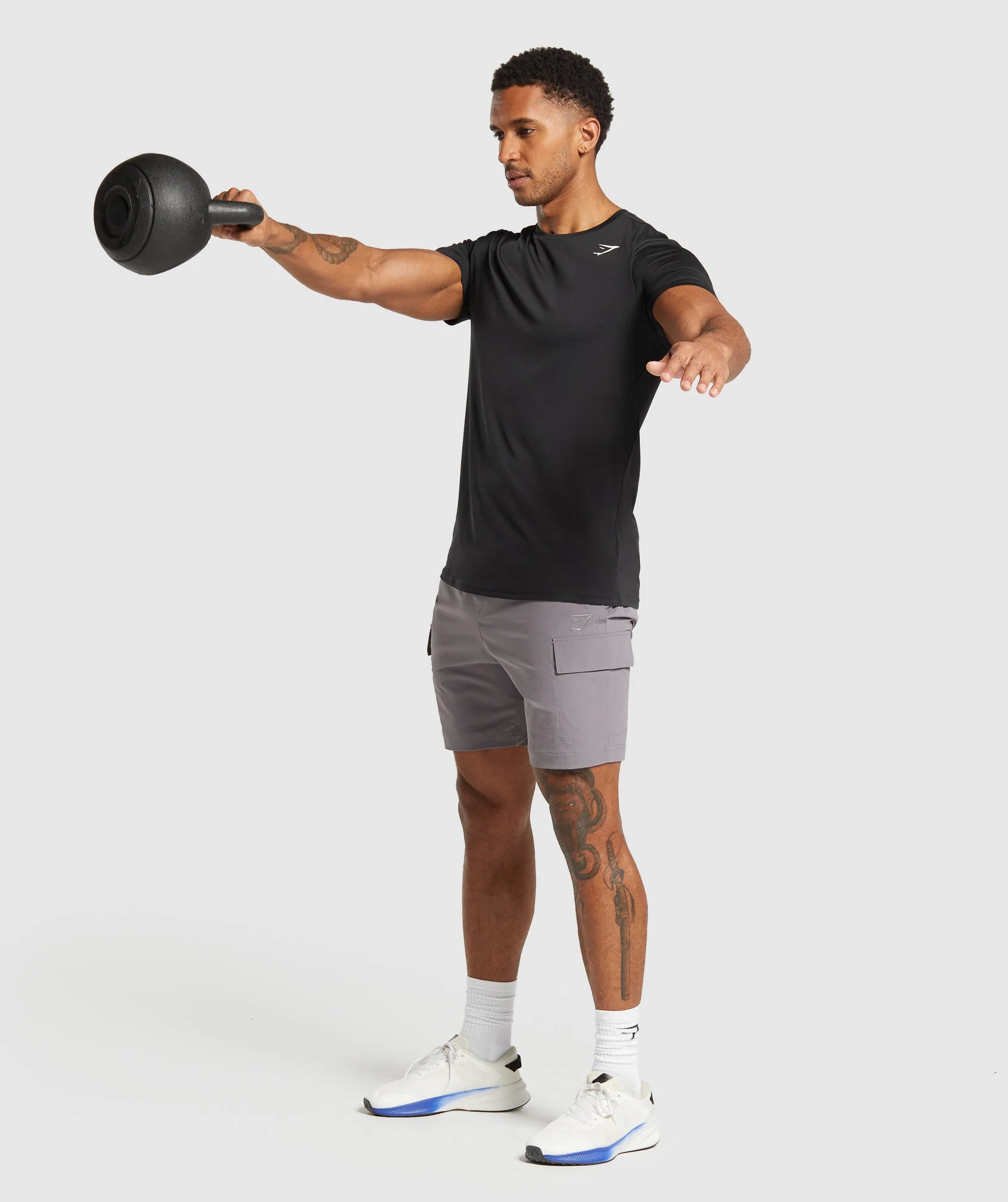 Gymshark Stretch Woven Cargo Shorts - Medium Grey - Image 4