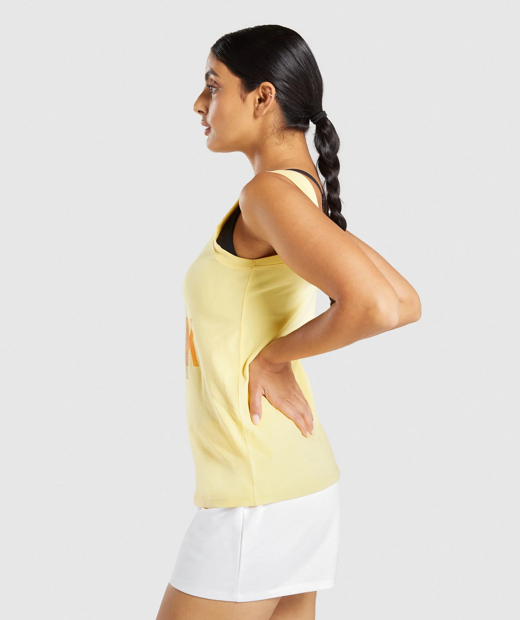 Gymshark Strobe Graphic Tank - Light Yellow - Image 3