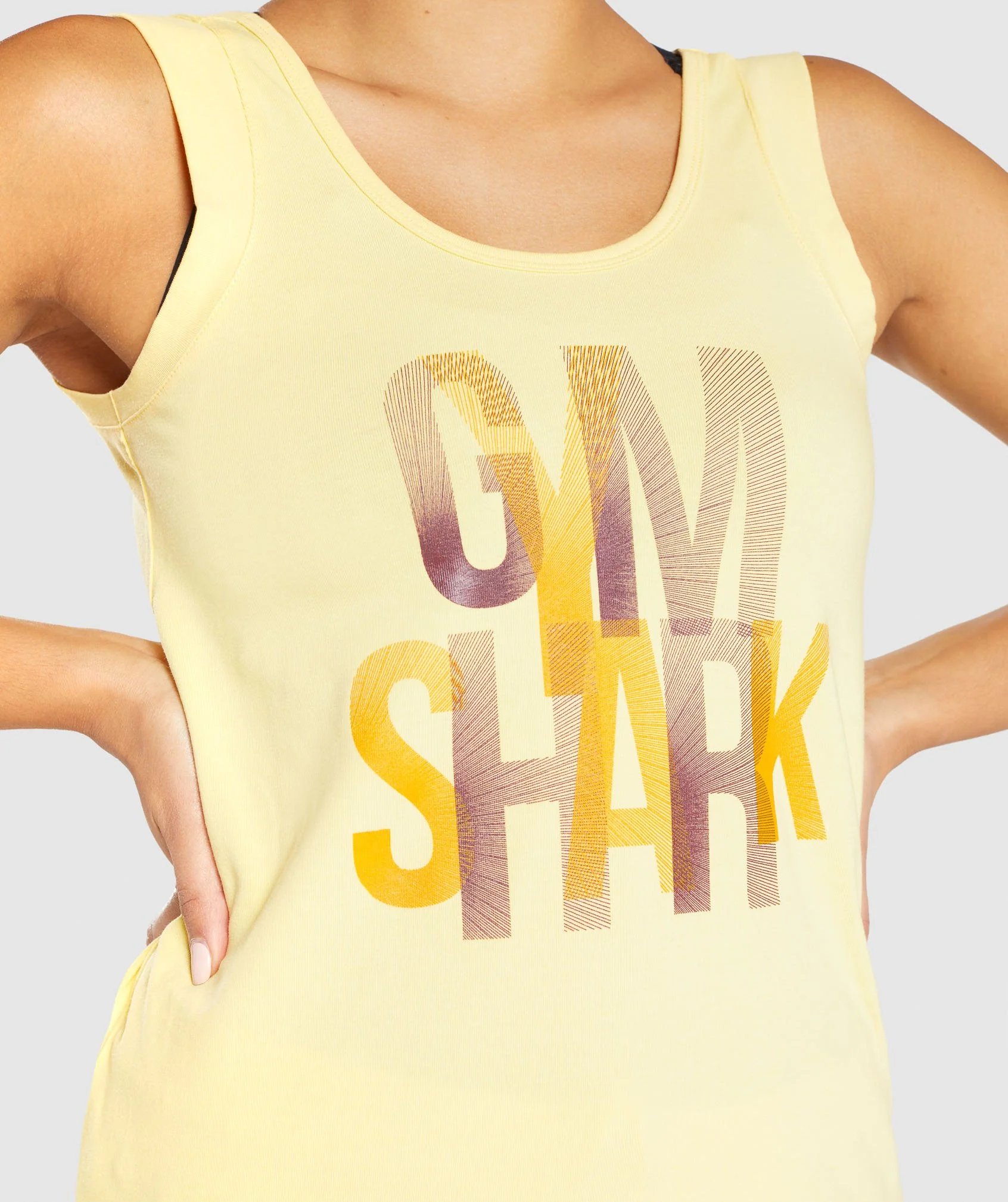 Gymshark Strobe Graphic Tank - Light Yellow - Image 5