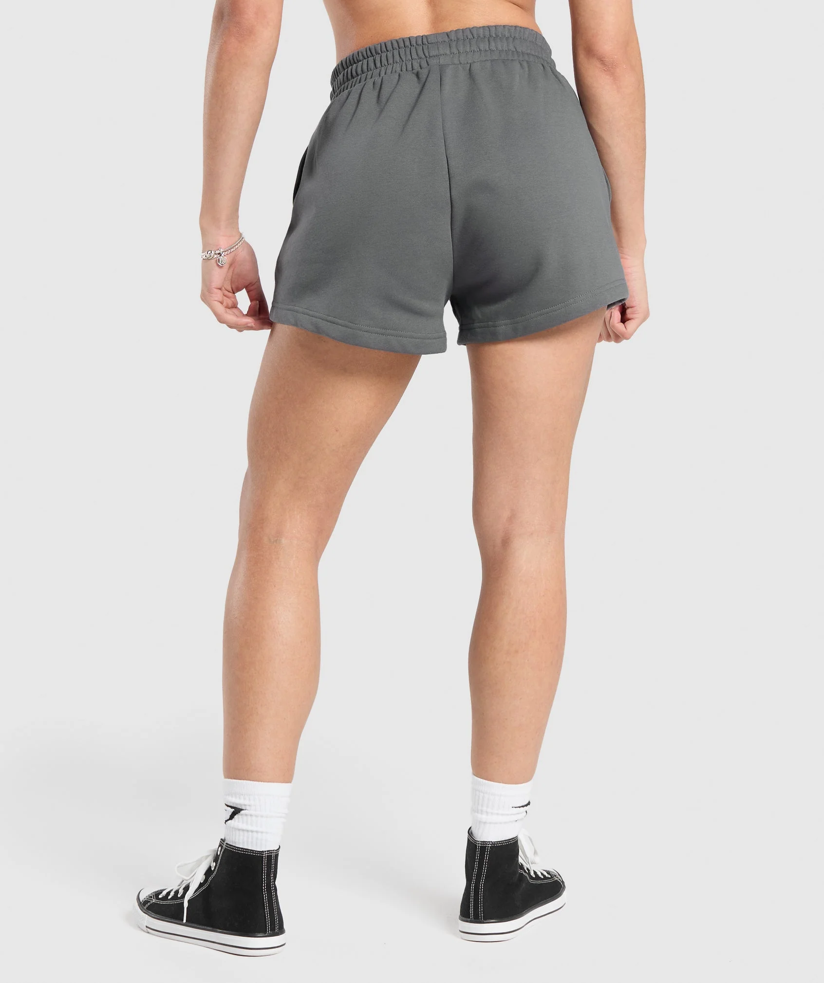 Gymshark Strong Girl Lifting Club Graphic Shorts - Pitch Grey - Image 2