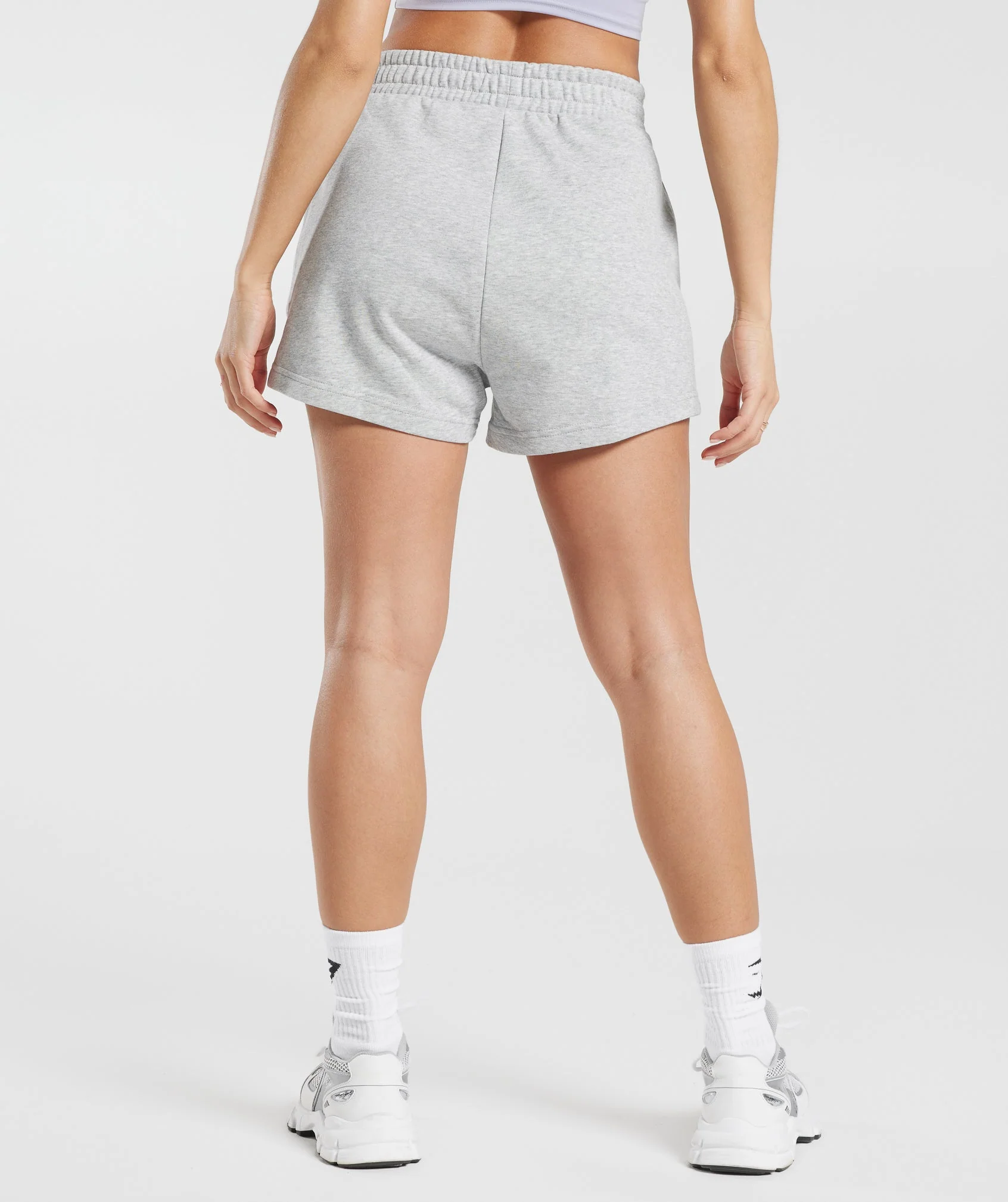 Gymshark Strong Peach Graphic Shorts - Light Grey Marl - Image 2