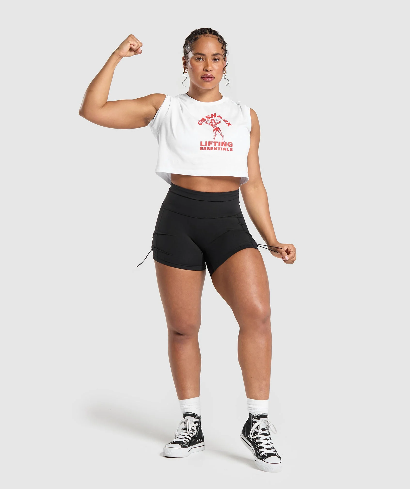 Gymshark Strong Women Crop Top - White - Image 4