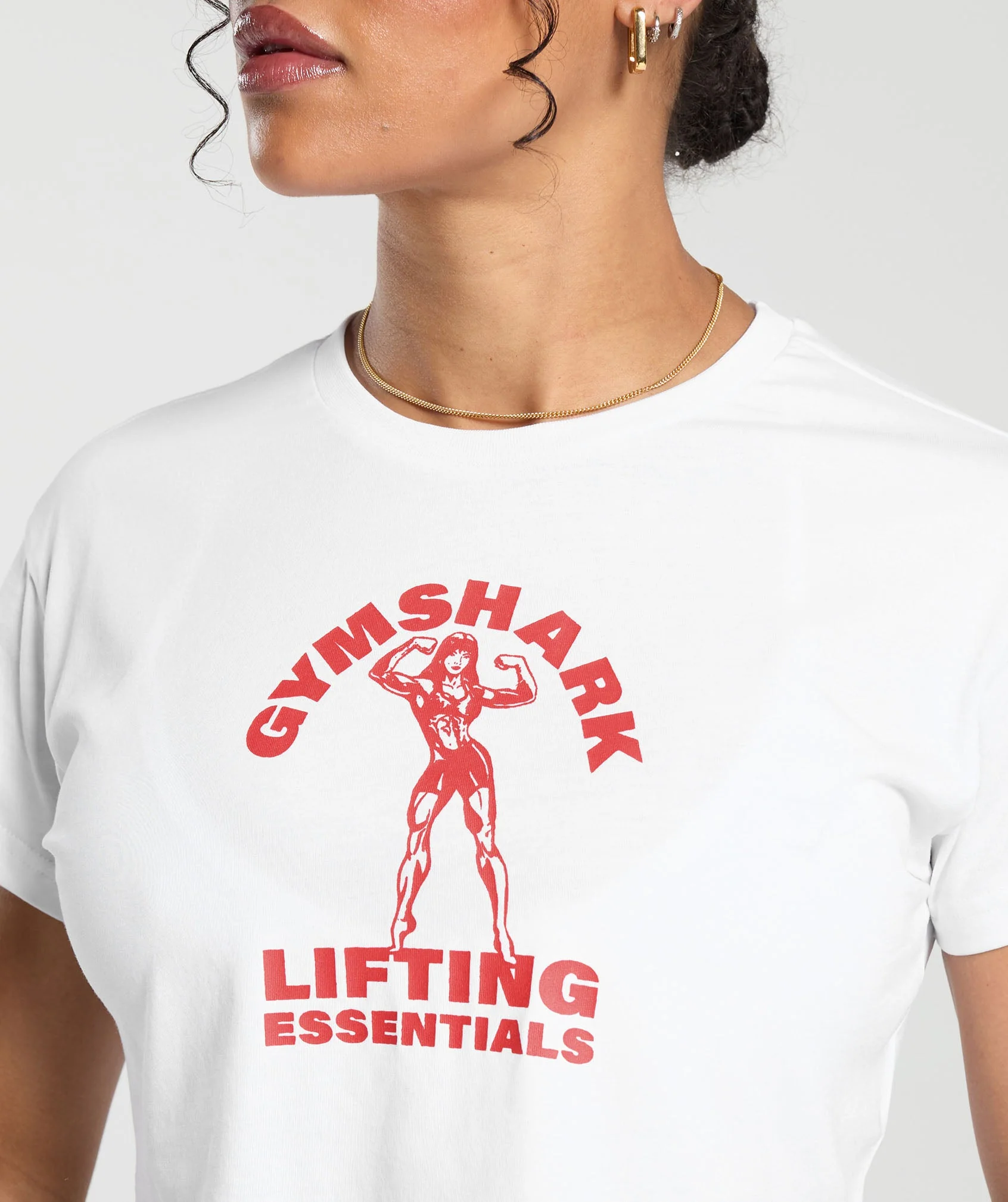 Gymshark Strong Women Crop Top - White - Image 5