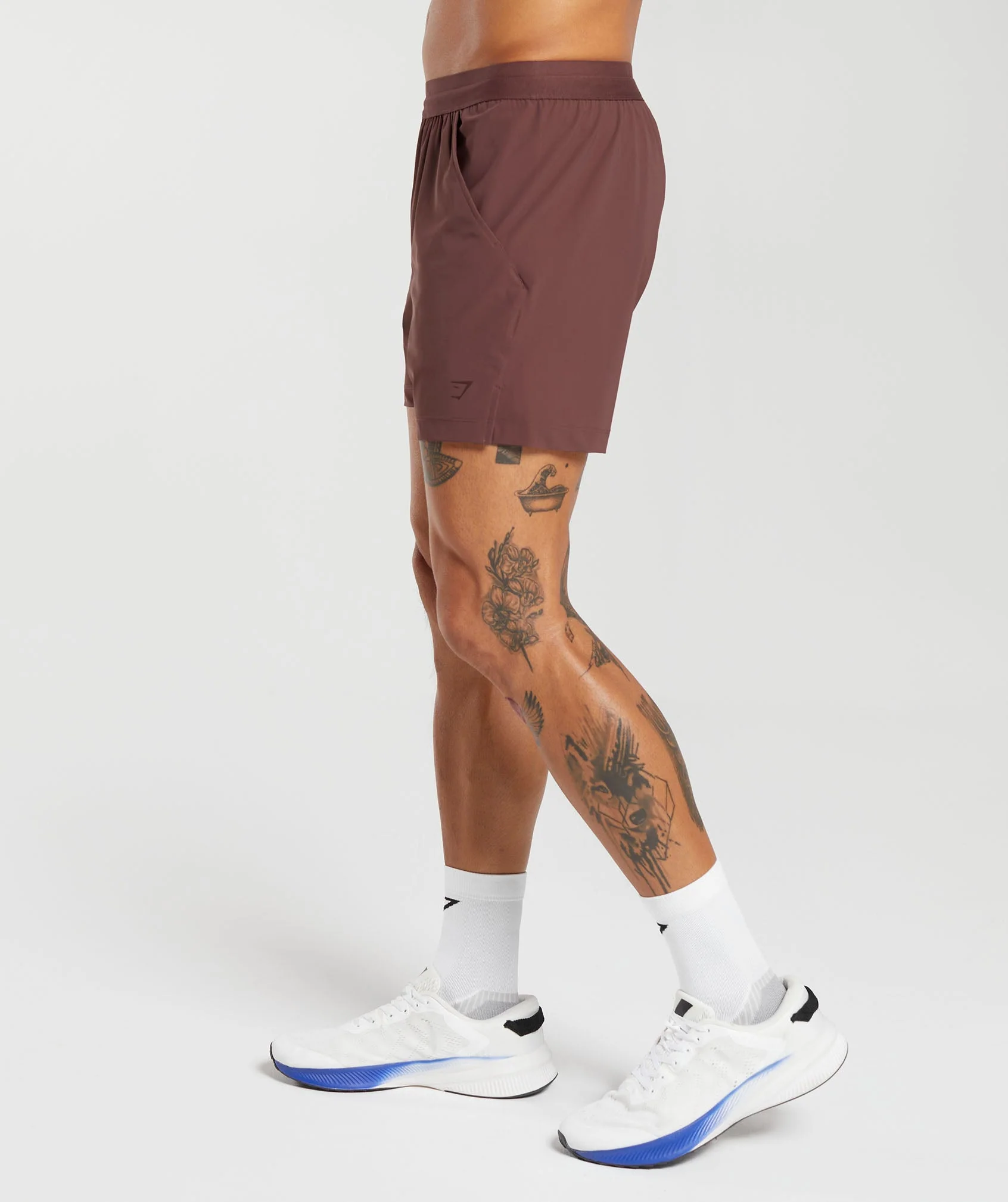 Gymshark Hybrid 6" Shorts - Cherry Brown - Image 3
