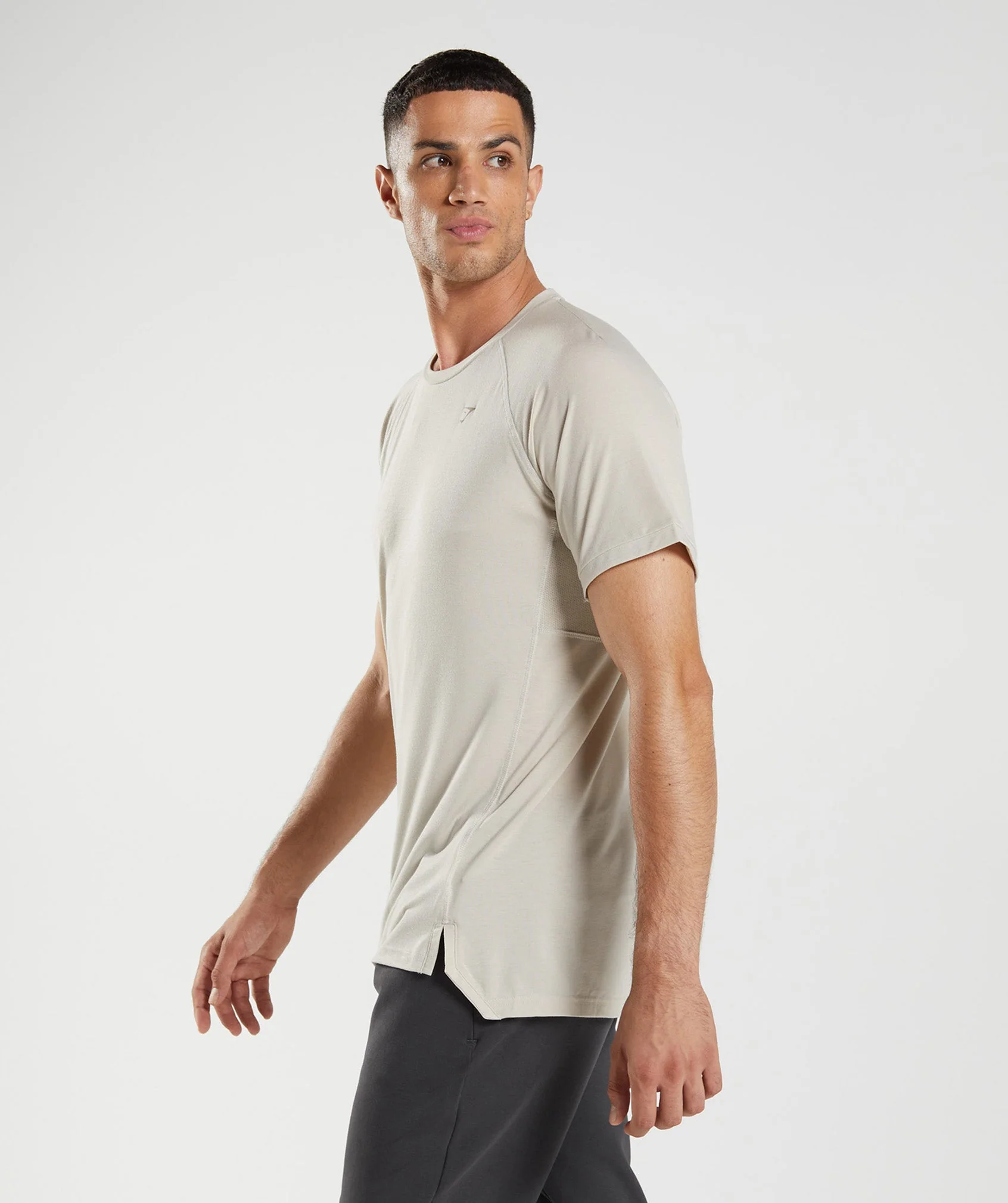 Gymshark Studio Breath T-Shirt - Pebble Grey - Image 3