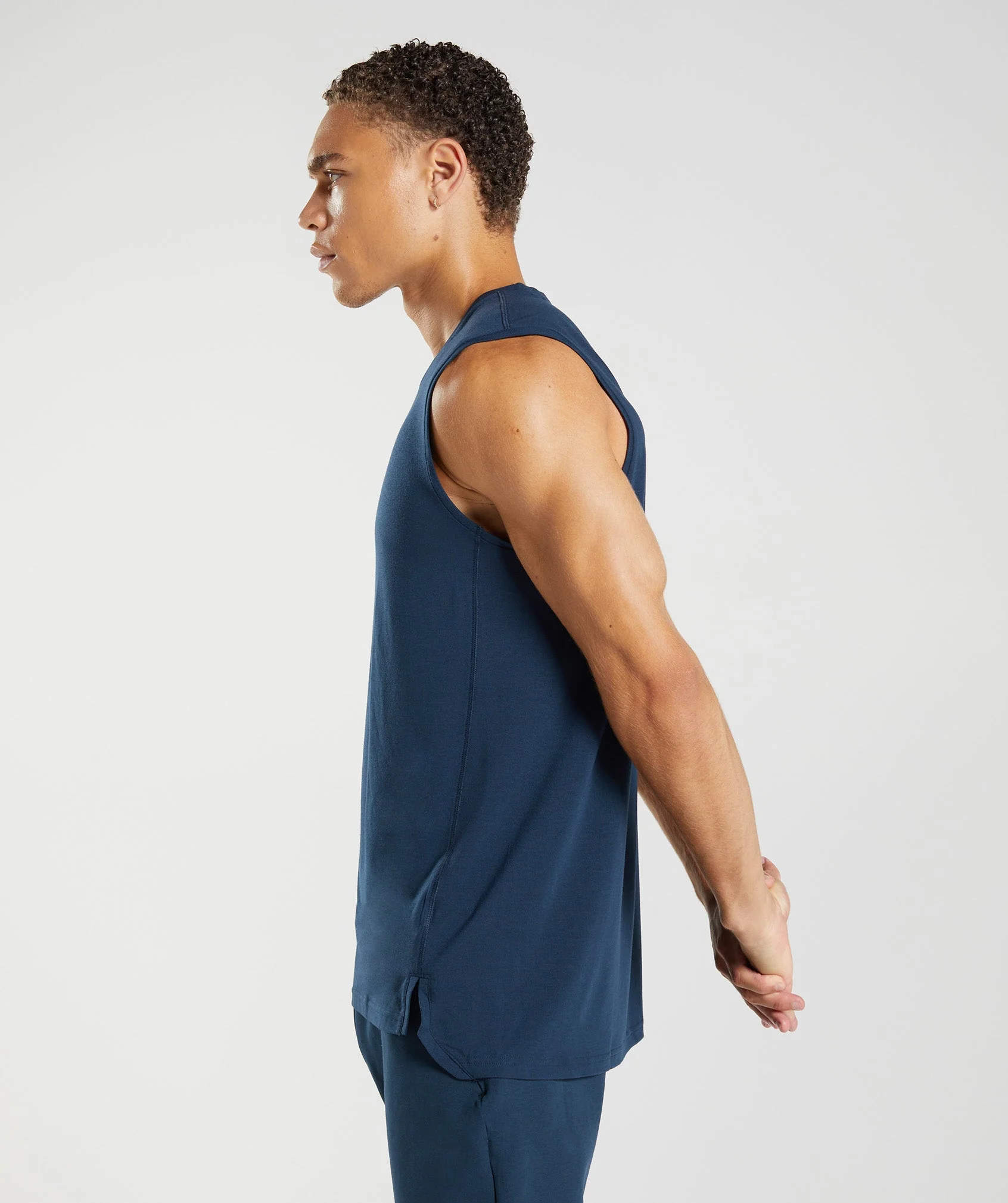 Gymshark Studio Breath Tank - Navy - Image 3