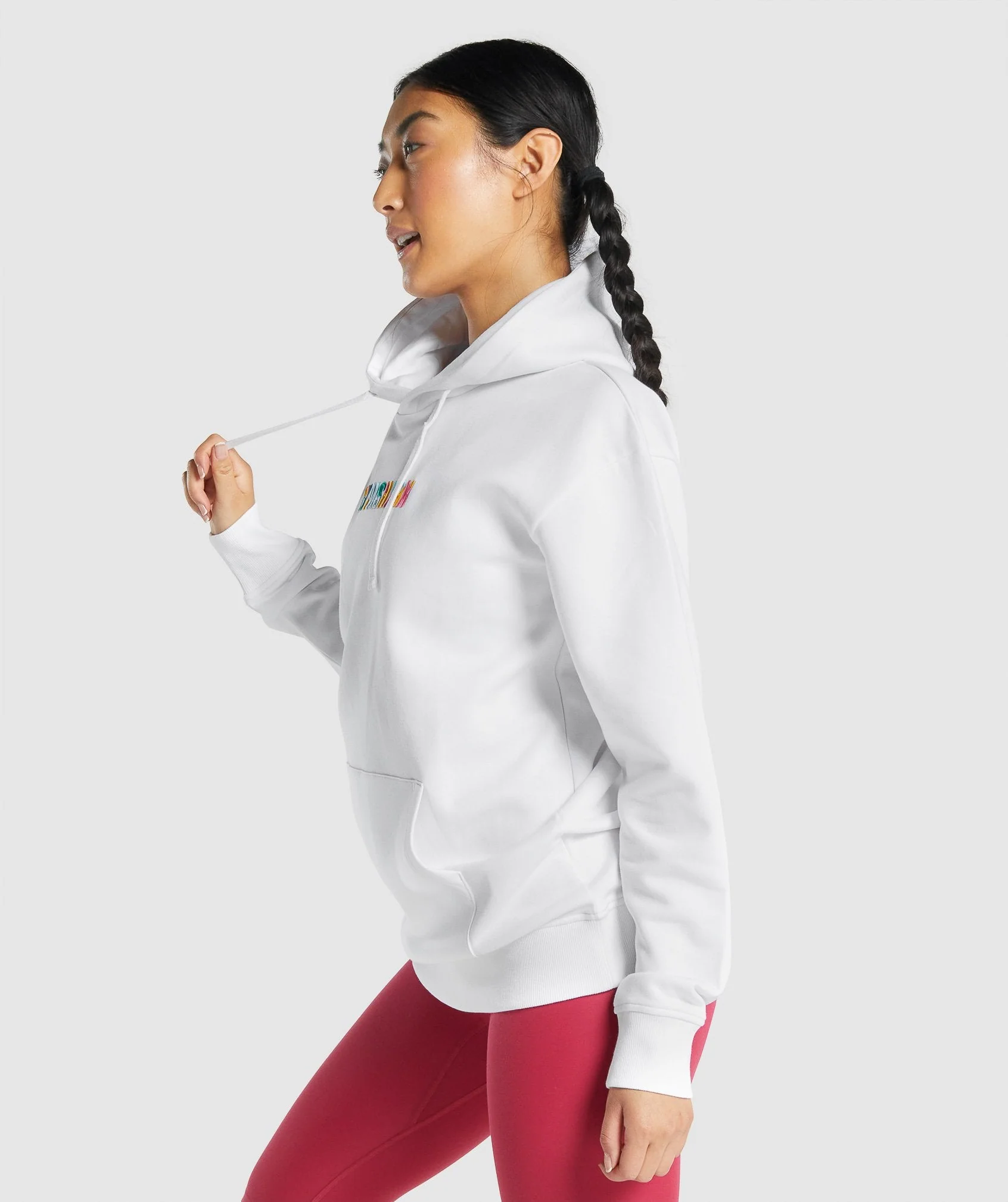 Gymshark Sundae Graphic Oversized Hoodie - White - Image 3